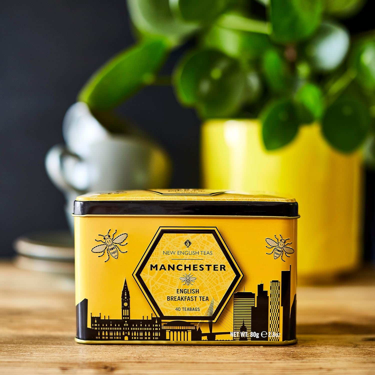 New English Teas - Manchester City Bee Tea Caddy with 40 English Breakfast Teabags 7