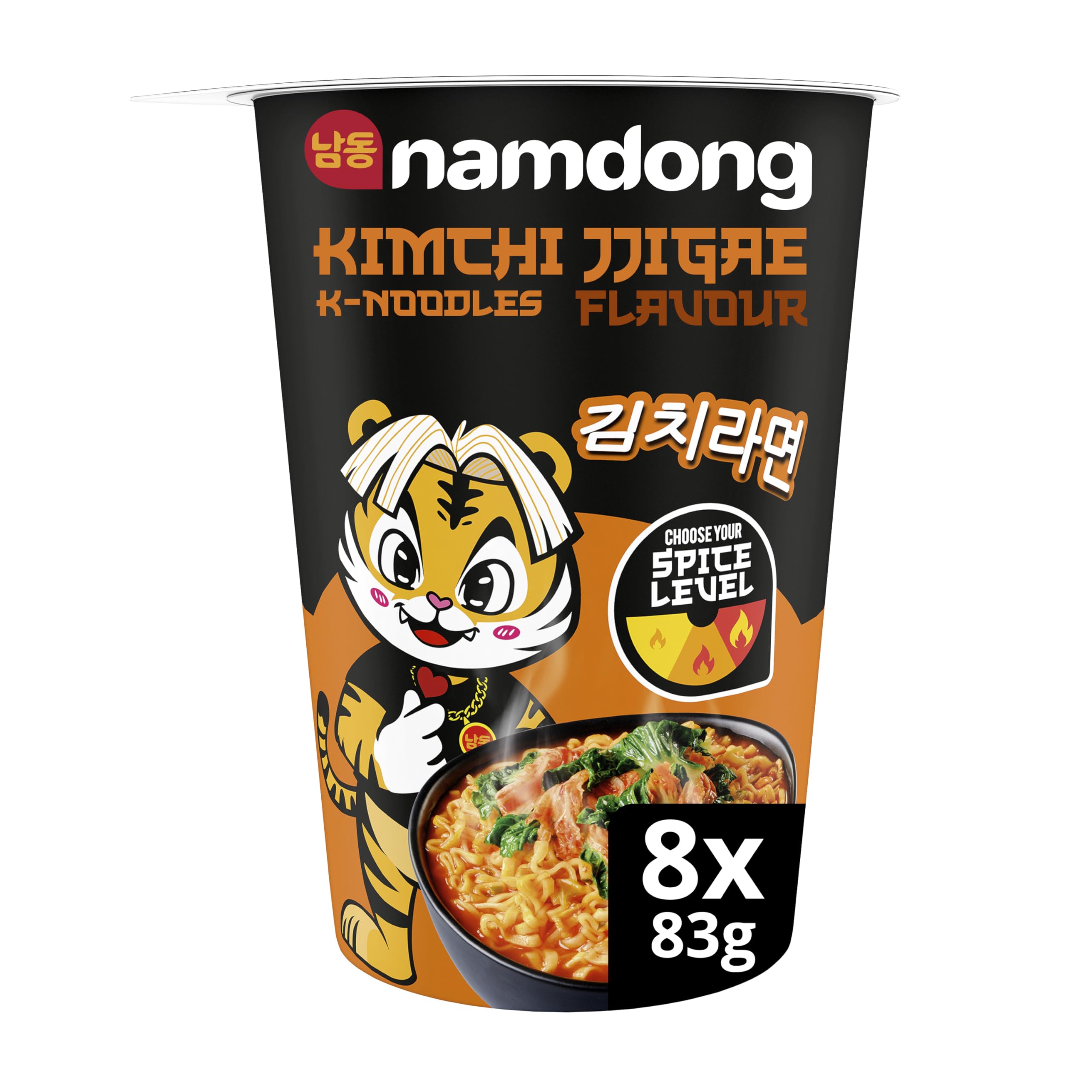 Namdong Kimchi Jjigae Noodle Pot - Korean-style Instant Noodles with Adjustable Spice Sachet 1