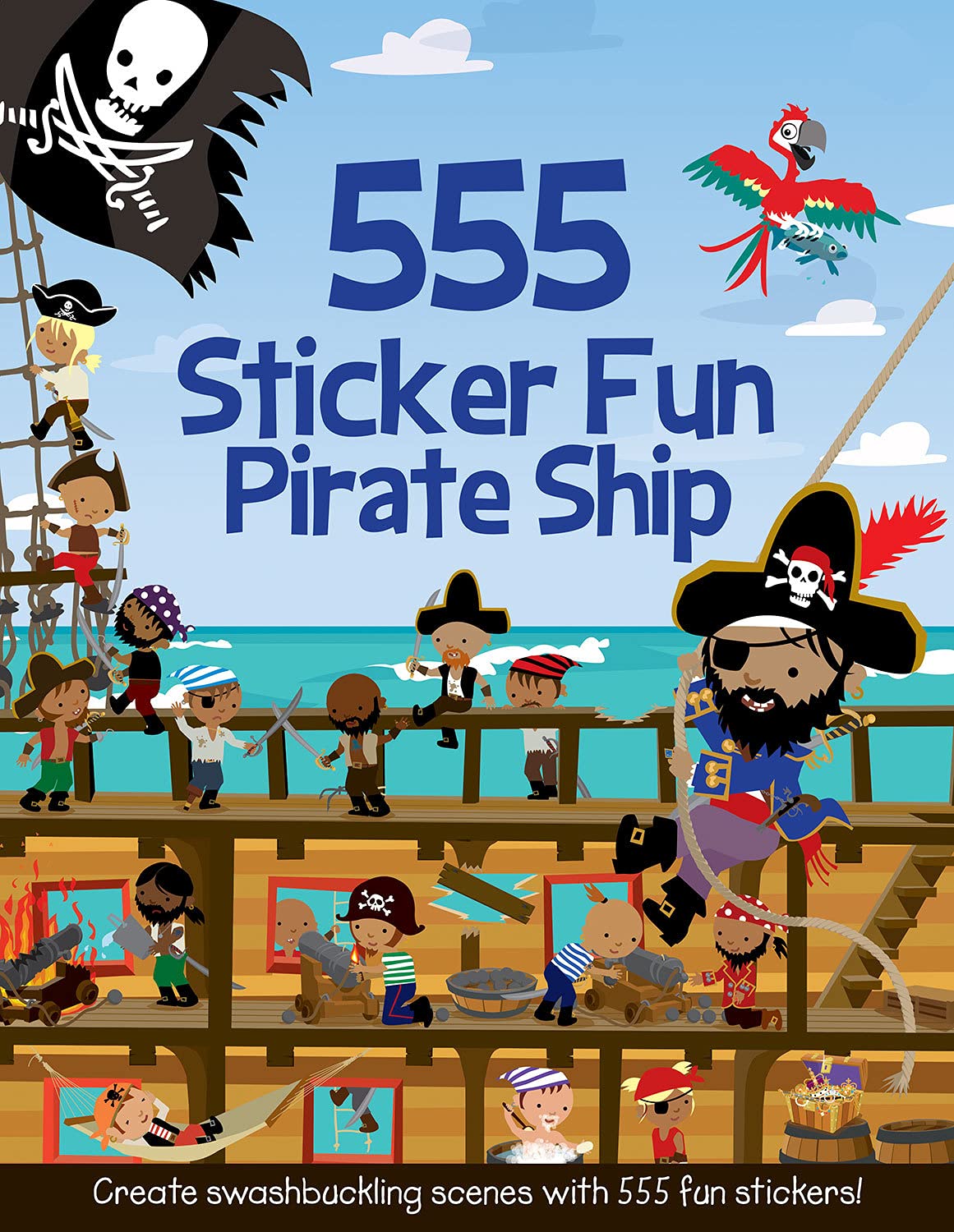 Imagine That 555 Sticker Fun - Pirate Ship Activity Book | Ages 5-7 | Paperback