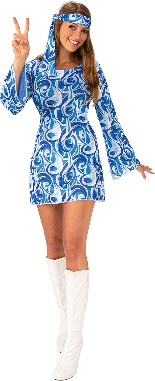 Bristol Novelty Flower Power Hippie Girl Costume - Large 1