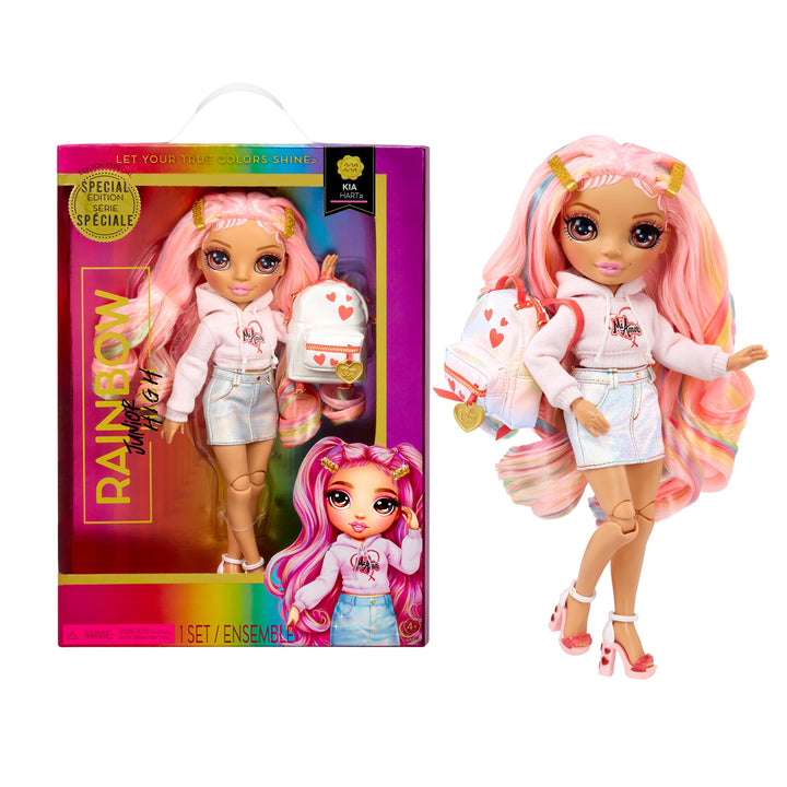 Rainbow High 590781EUC Junior High Doll - Kia Hart Fashion Playset