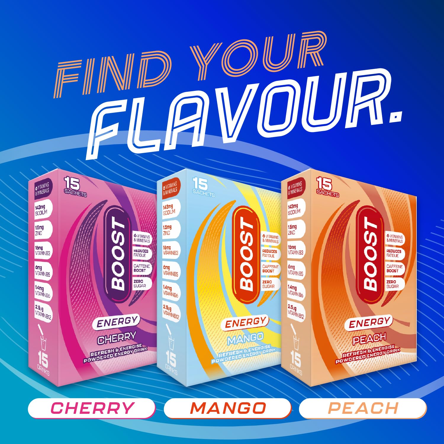 Boost Energy and Hydration Powder - Cherry Flavour | Zero Sugar | 15x Sachets 7