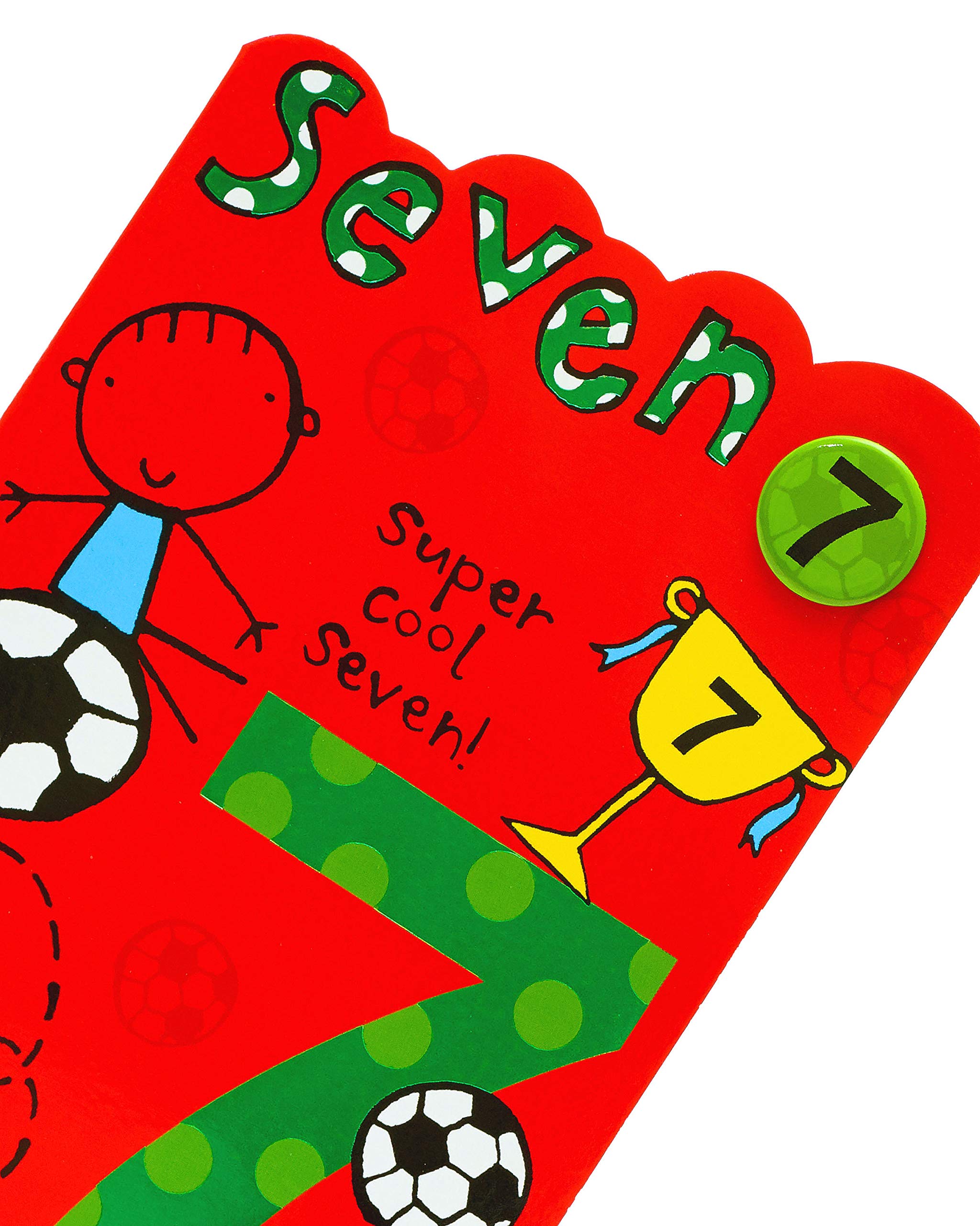 UK Greetings 7th Birthday Card - Football Design for Boys | 143 x 216 mm 4