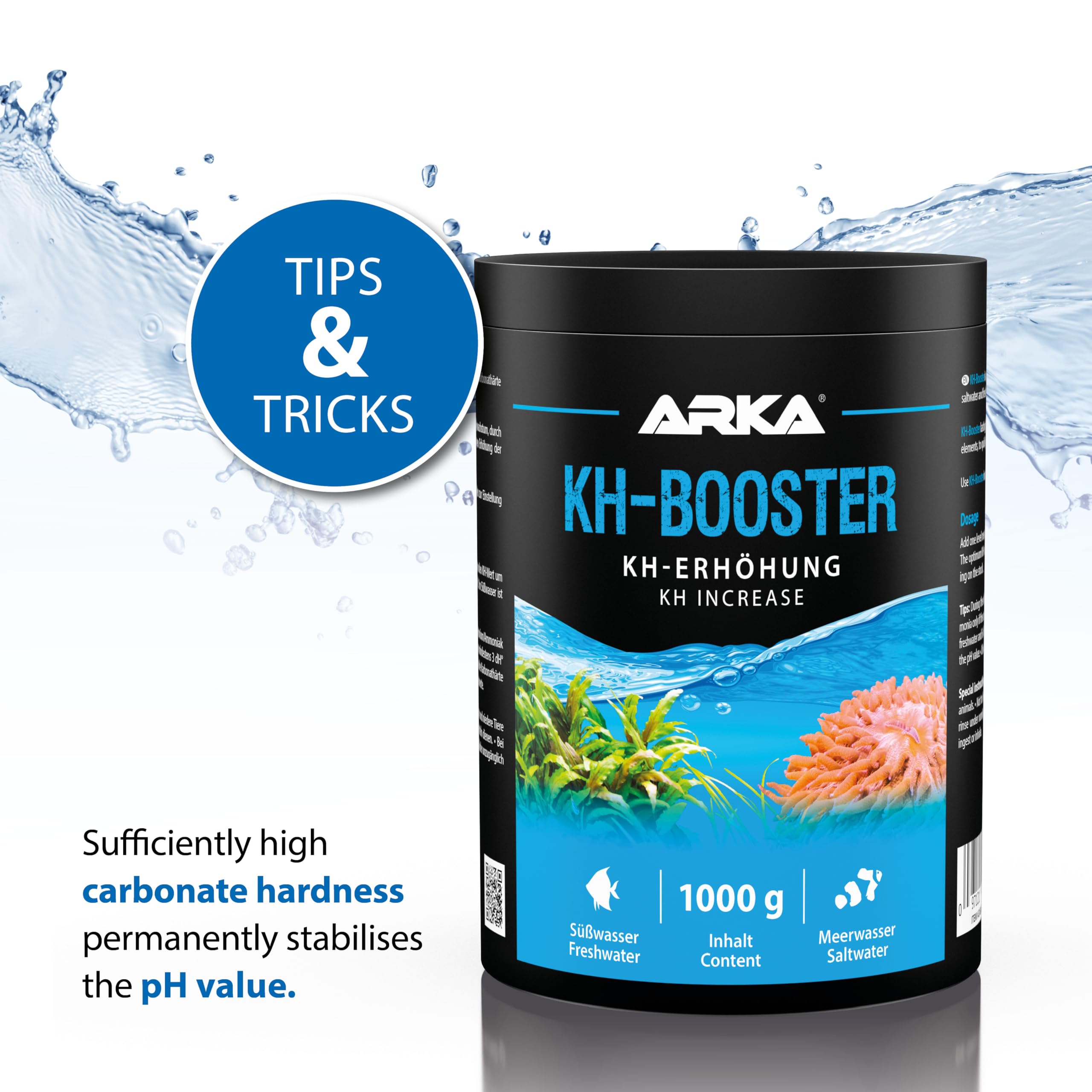 ARKA KH Booster Carbonate Hardness Powder 250g | Raises KH & Stabilizes pH 6