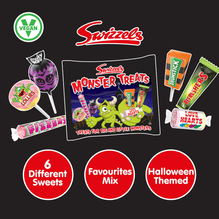 Swizzels Monster Treats Bag 440g - Perfect Halloween Sweets, Fun Swizzels C