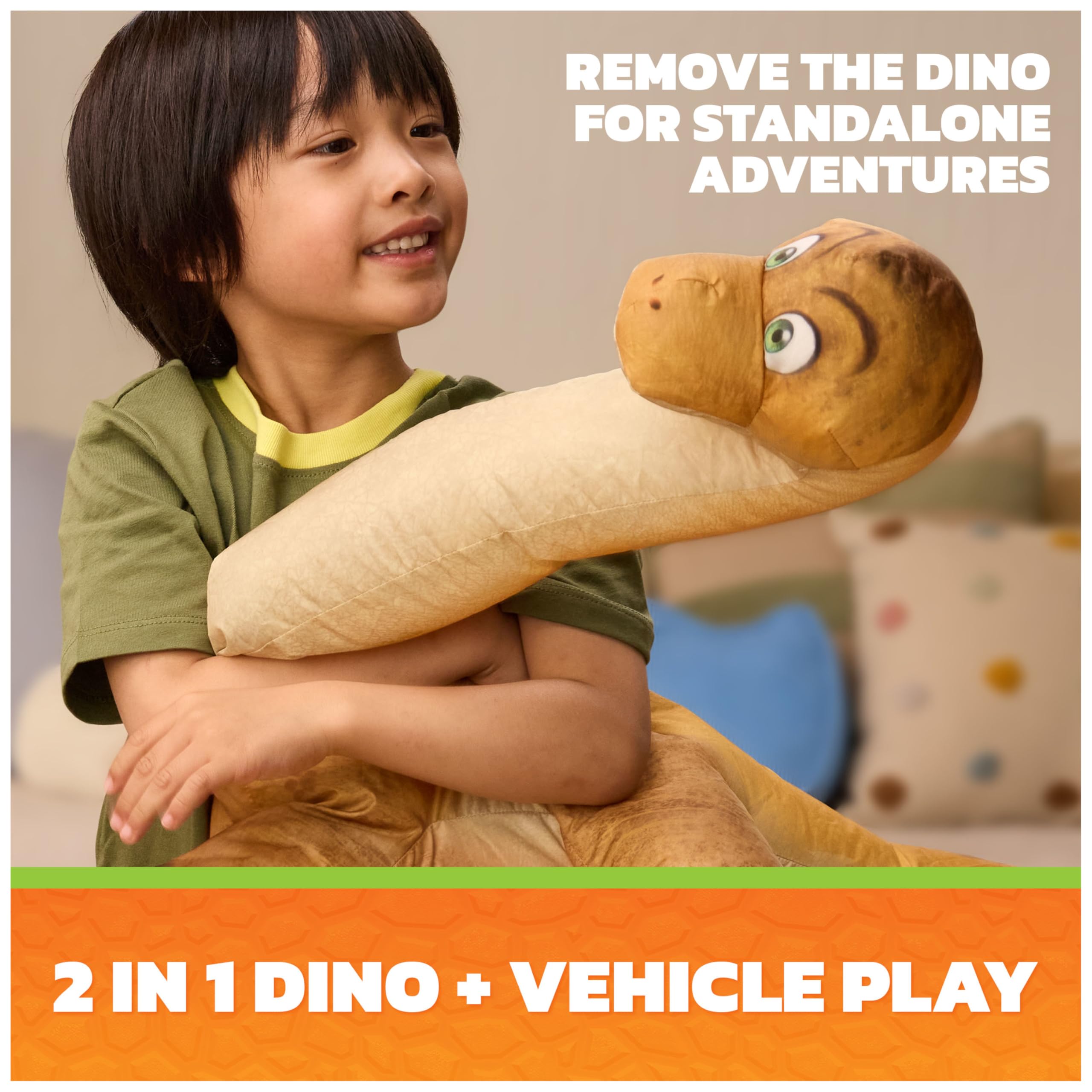 Paw Patrol Megasaurus Dino Vehicle Playset with Inflatable Dinosaur and Rocky Figure | Ages 3+ 4