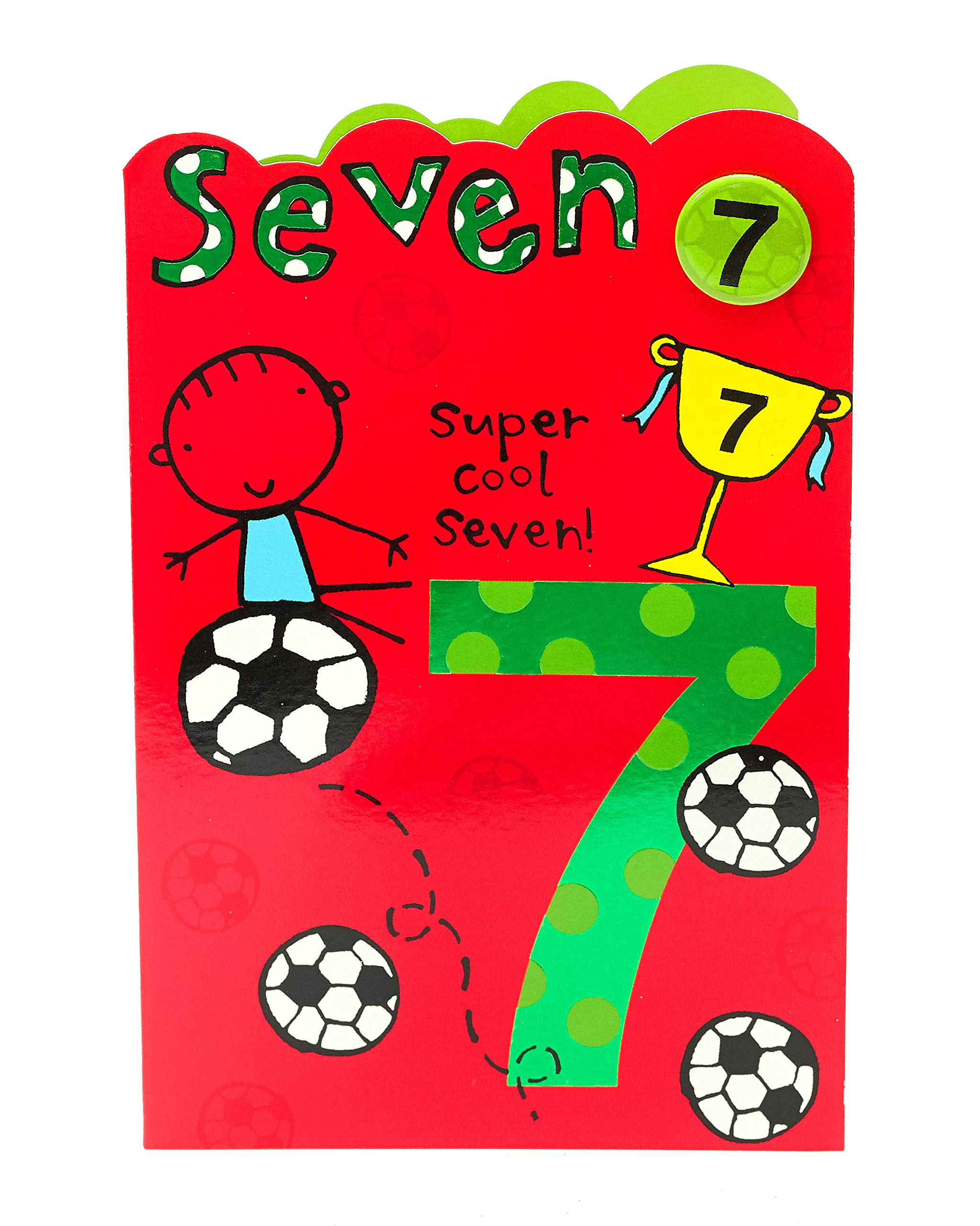 UK Greetings 7th Birthday Card - Football Design for Boys | 143 x 216 mm 3