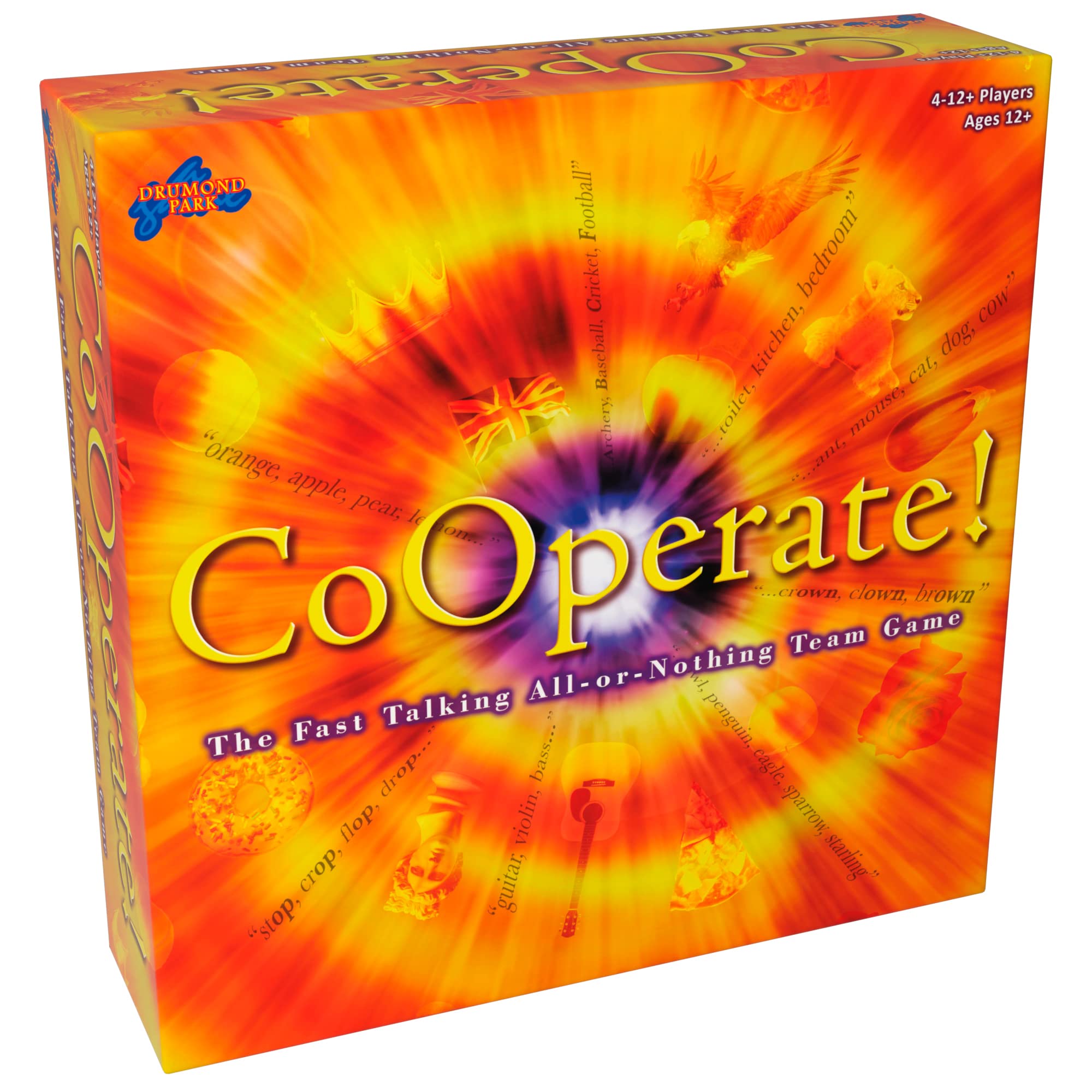 Drumond Park CoOperate! Board Game for Families and Teens, Fast Talking Party Game for 4-12 Players