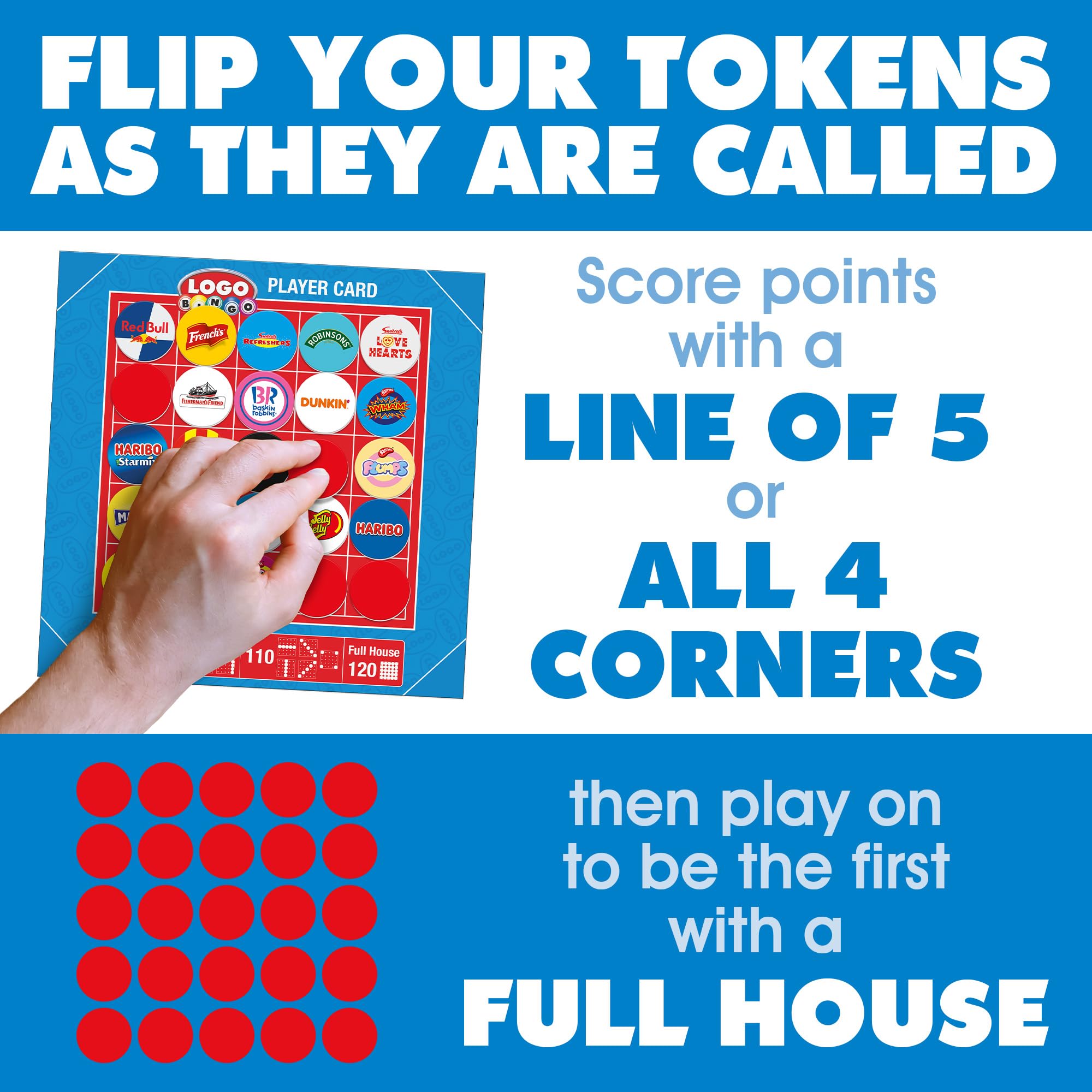 Drumond Park Logo Bingo Game - Family Board Game with Brand Tokens 4