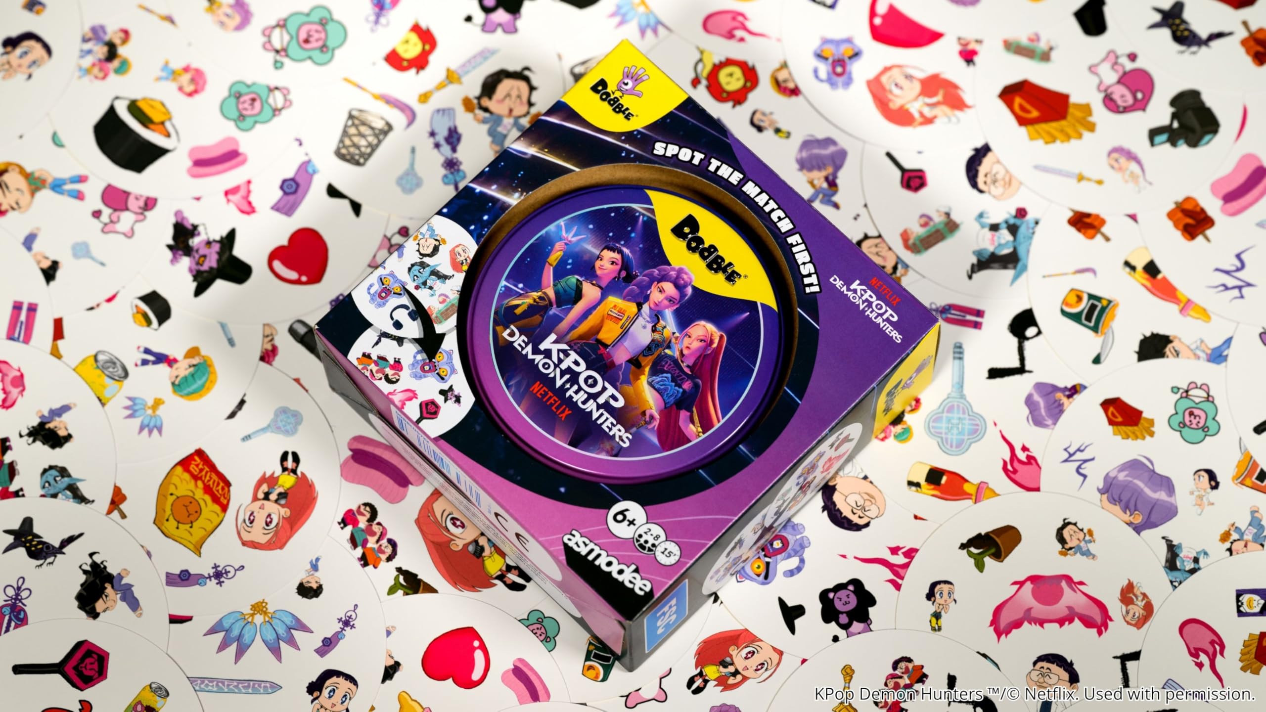 Asmodee Dobble K-POP Demon Hunters Family Card Game | Ages 6+ | 2-8 Players 3