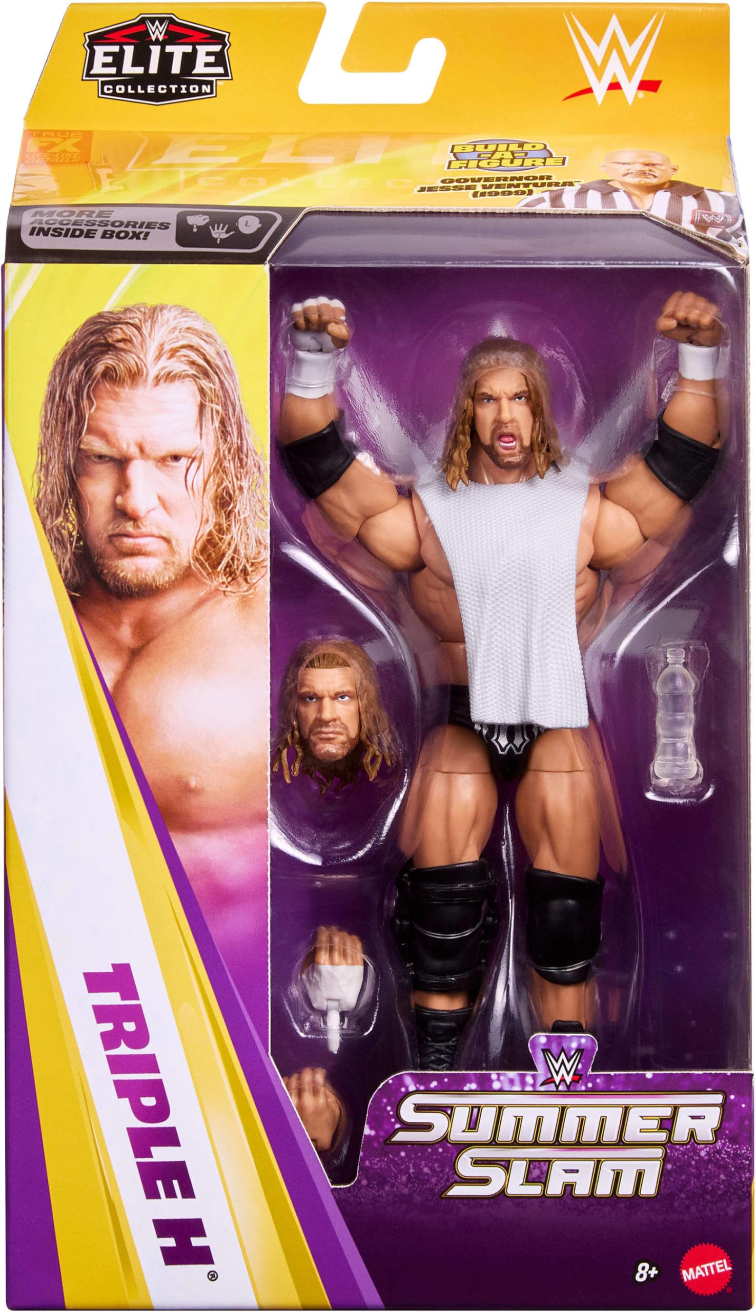 Mattel WWE Elite Collection Action Figure - Triple H | Interchangeable Parts | 7.1654 inches 2
