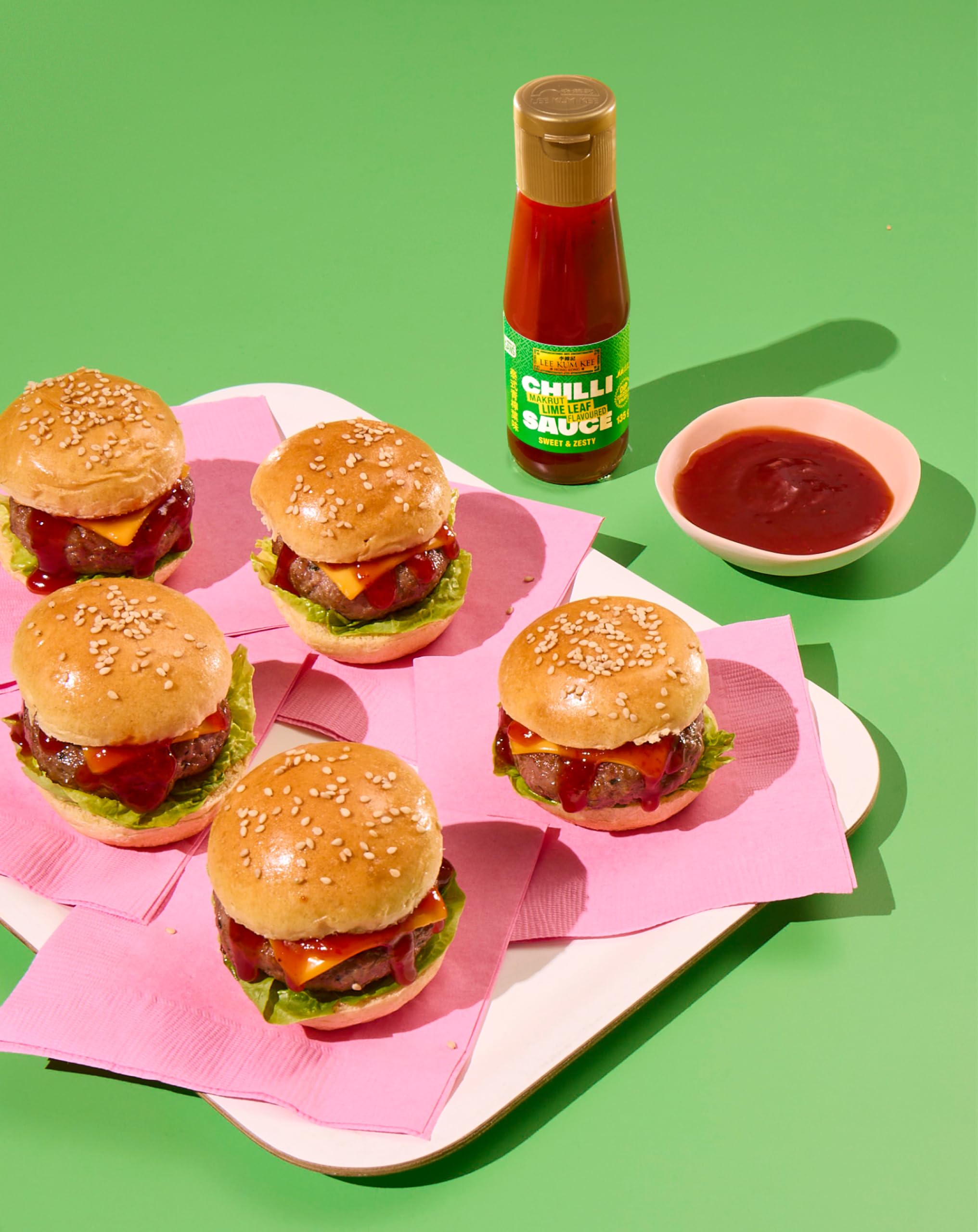 Lee Kum Kee Chilisaucen-Set – 3er-Pack (Yuzu 140 g, Sesam 135 g, Makrut-Limettenblatt 135 g) 5