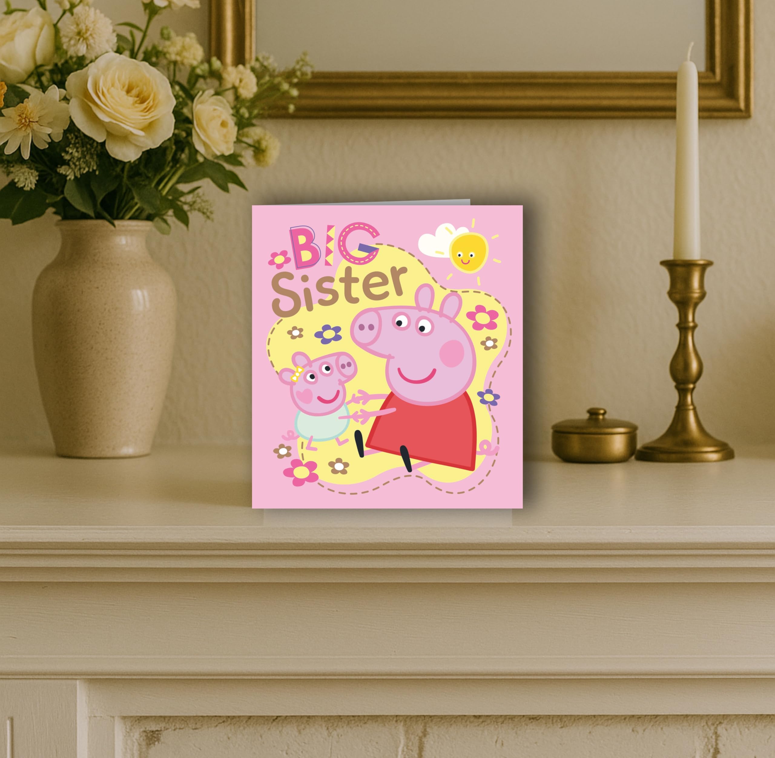 Danilo Promotions LTD Peppa Pig Big Sister Birthday Card | Standard Size 22.86cm x 12.7cm | Multi-Colour 3