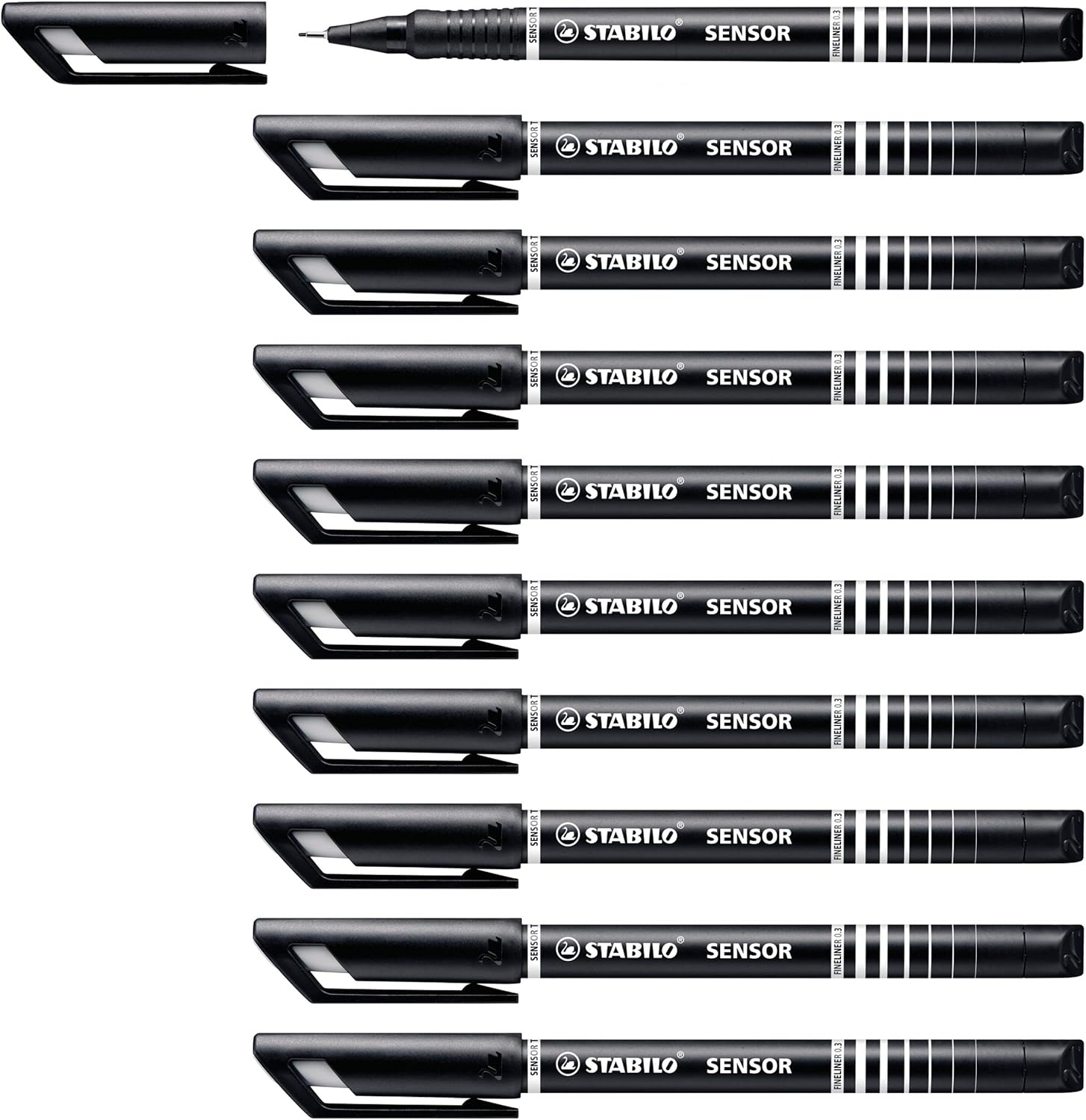 Fineliner - STABILO SENSOR F Box of 10 Black