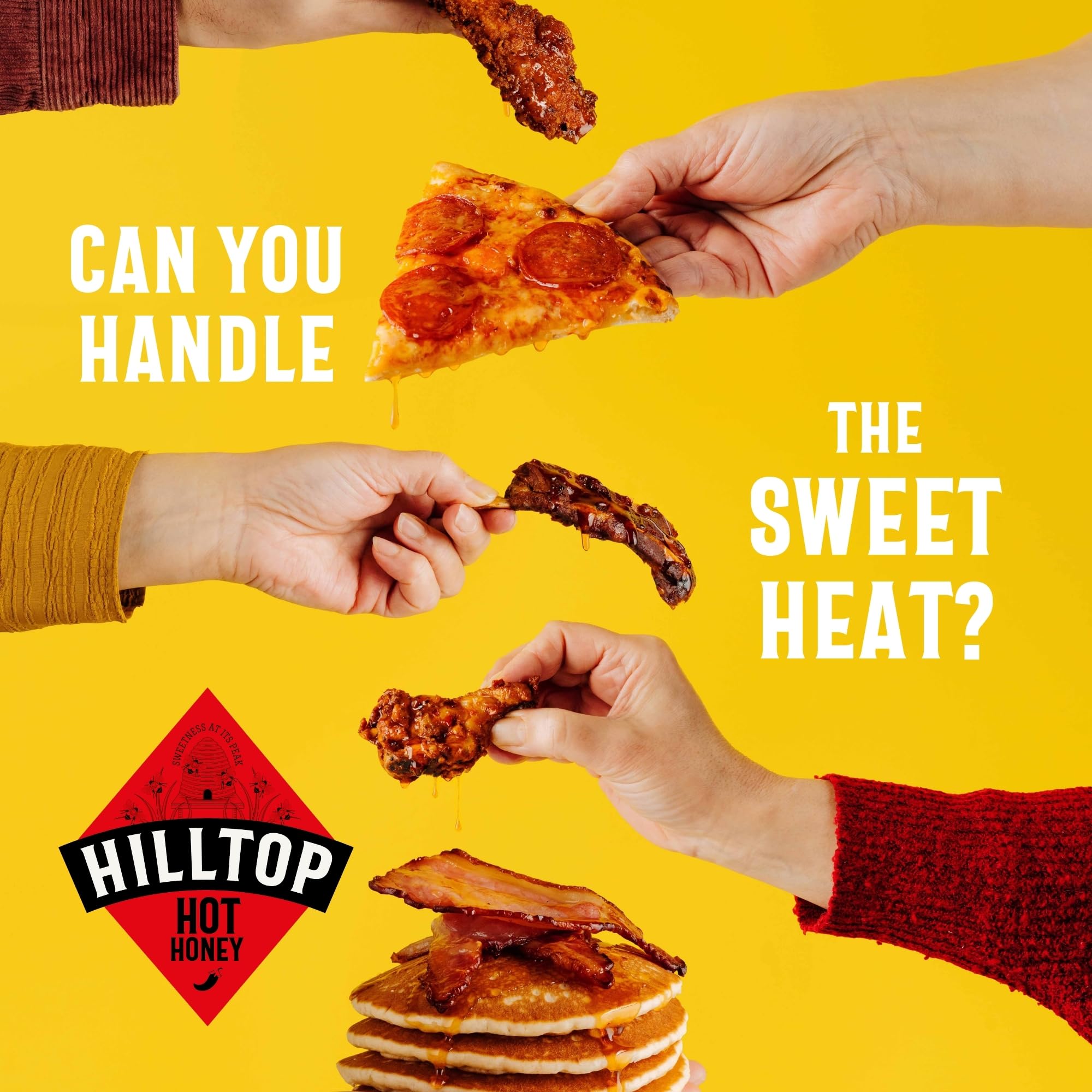 Hilltop Honey Hot Honey - Chilli Infused Natural Honey - Squeezy Bottle 340g 7