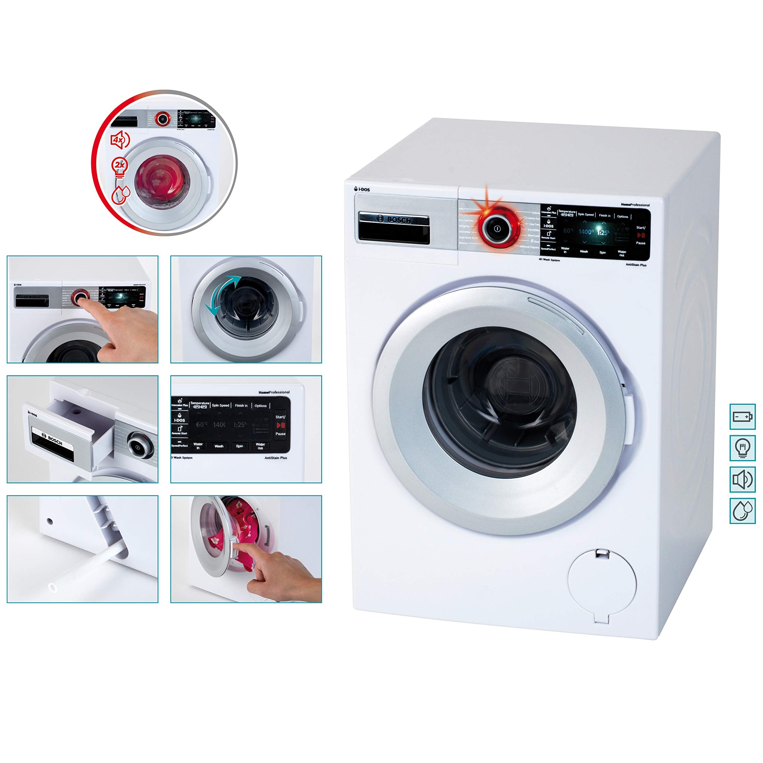 Theo Klein 9213 Bosch Washing Machine - Functional Pretend Play Toy for Ages 3+ 7