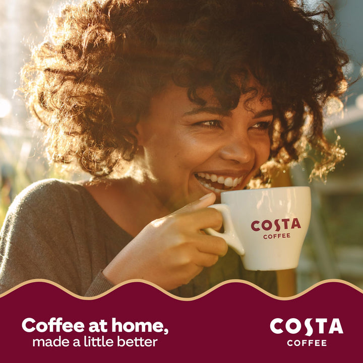 Costa Smooth Decaf Roast Aluminium Coffee Pods (Pack of 10, Total 100 Pods) - Compatible with NespressoⓇ Original & L’OR Barista Machines