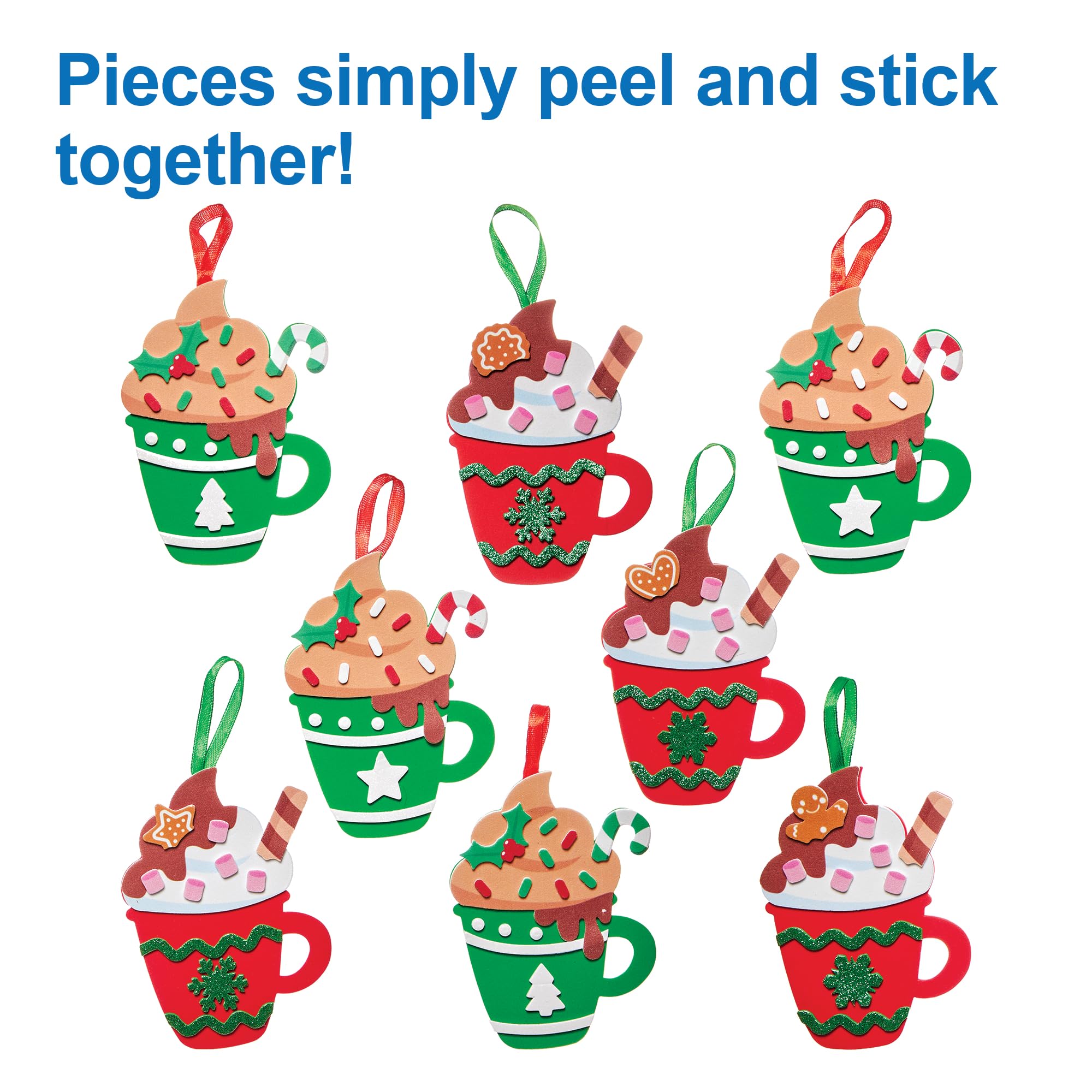 Baker Ross FN337 Hot Chocolate Christmas Mugs Decoration Kits - Pack of 8 11