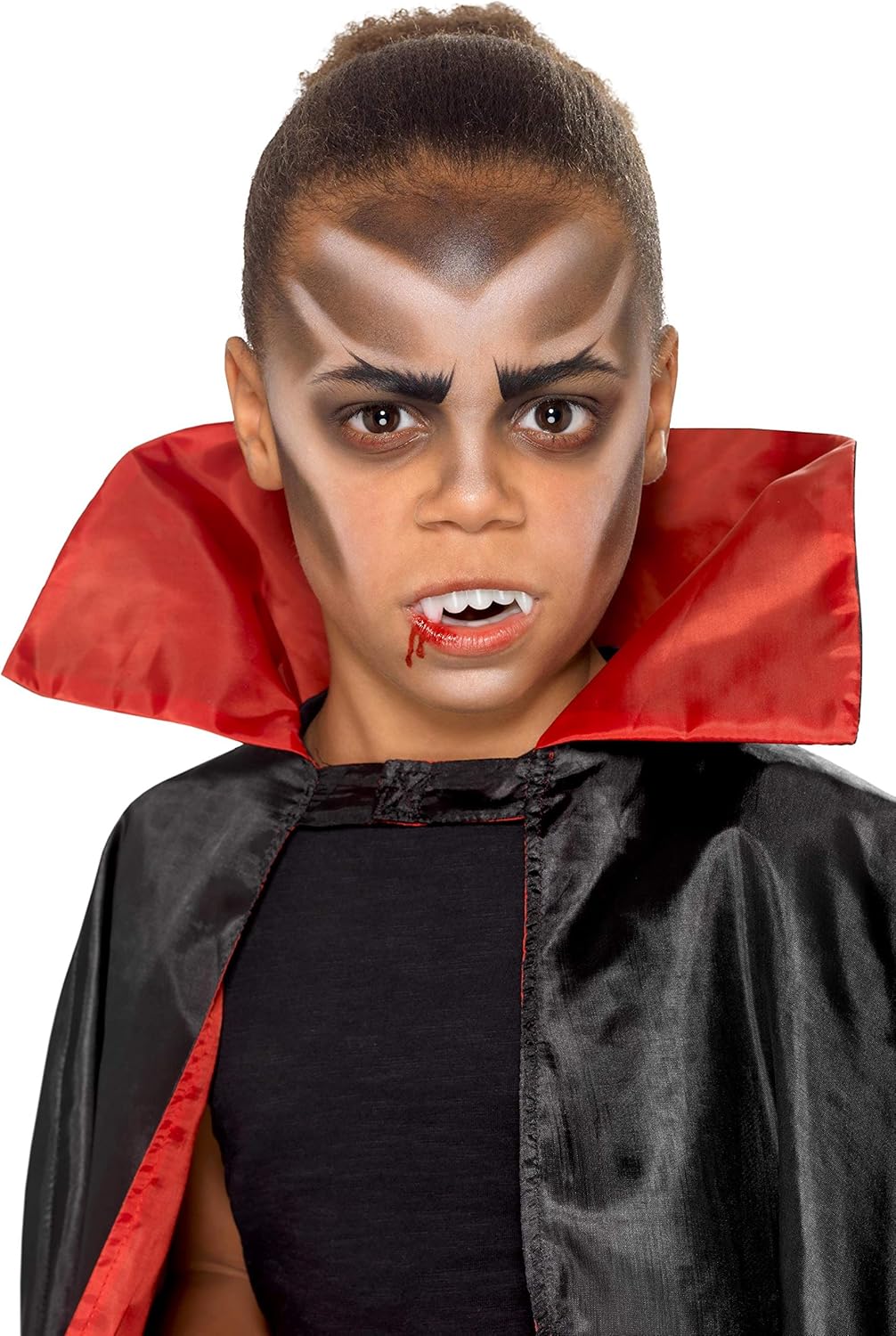 Smiffys Kids Vampire Make Up Kit with Aqua Face Paints, Fangs & Applicators 7