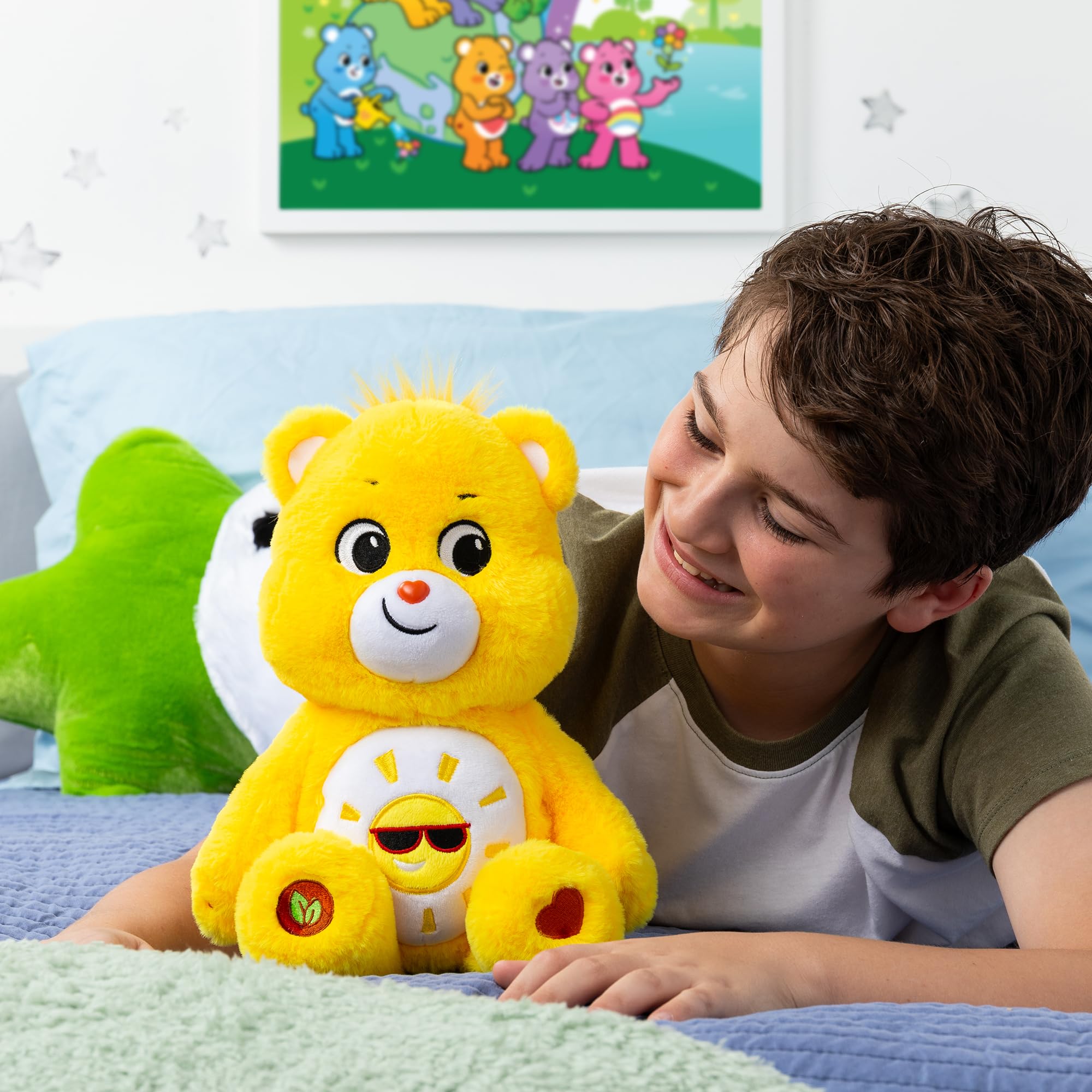 Care Bears Funshine Bear Medium Plush Toy - 35cm Yellow Stuffed Animal for Ages 4+ 4