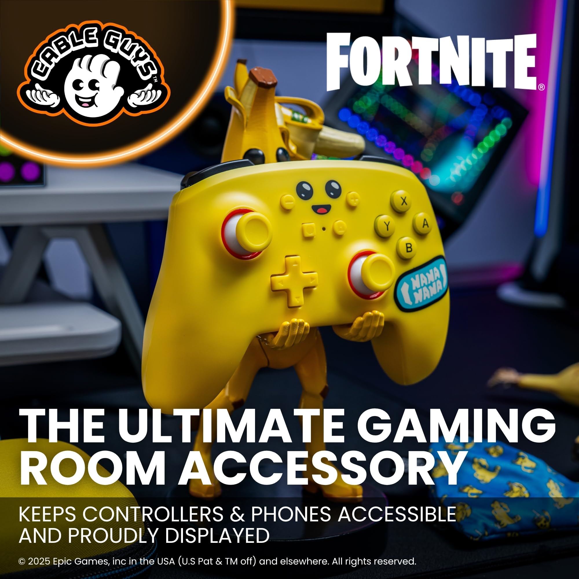 Cableguys Peely Fortnite Controller & Phone Stand - 8.5in Tall | Compatible with PS5/Xbox Controllers 2