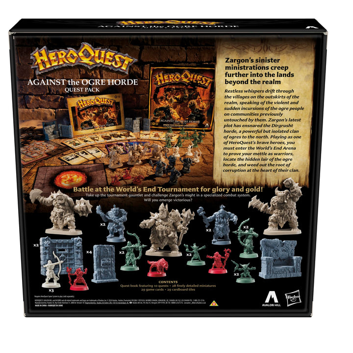 Avalon Hill HeroQuest Against the Ogre Horde Quest Pack – Fantasy Expansion for HeroQuest Game System