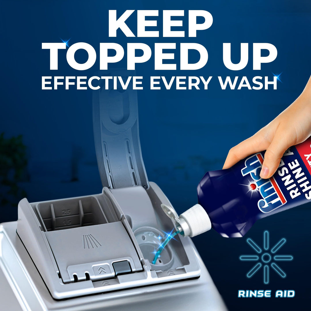 Finish - Rinse & Shine Dishwasher Rinse Aid, Lemon, 1.2L (400ml x 3)