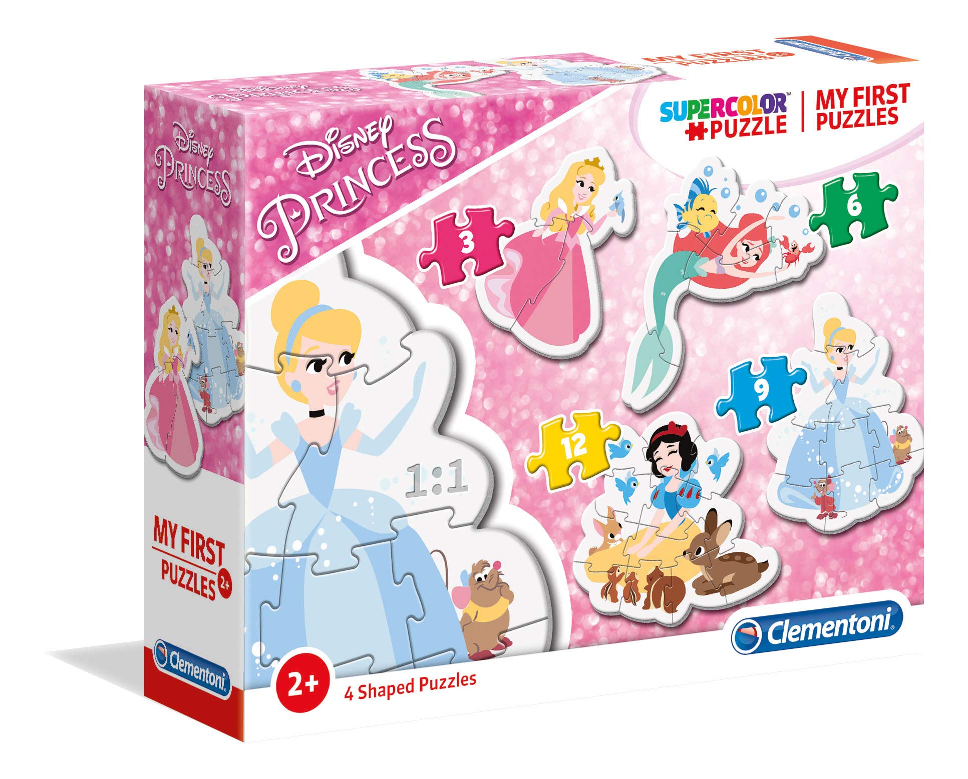 Clementoni Disney Princess My First Puzzle - 3, 6, 9, 12 Pieces | Ages 2+ 1