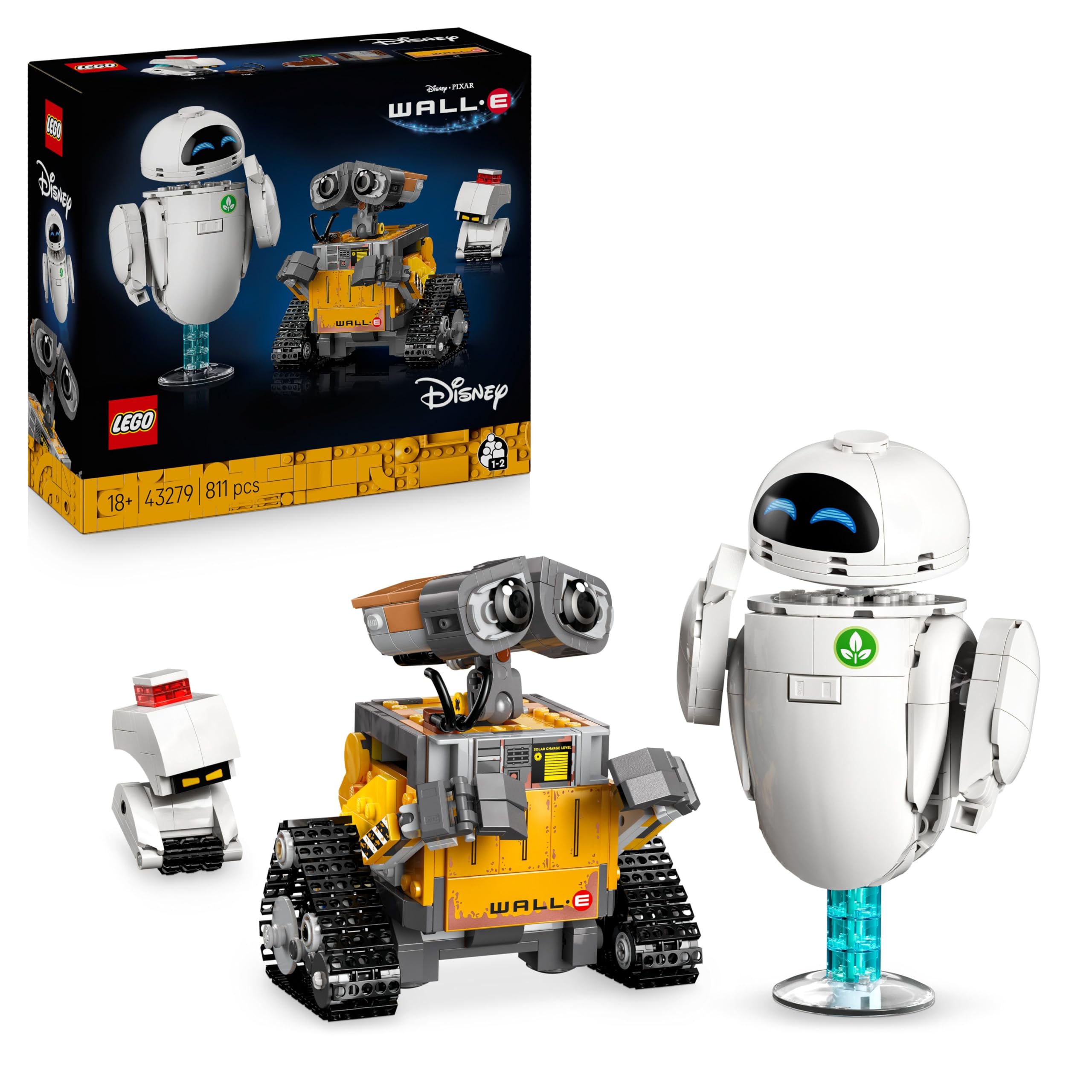 LEGO Disney Pixar WALL-E and EVE 43279 Building Set for Adults | 811 Pieces | Ages 18+ 1