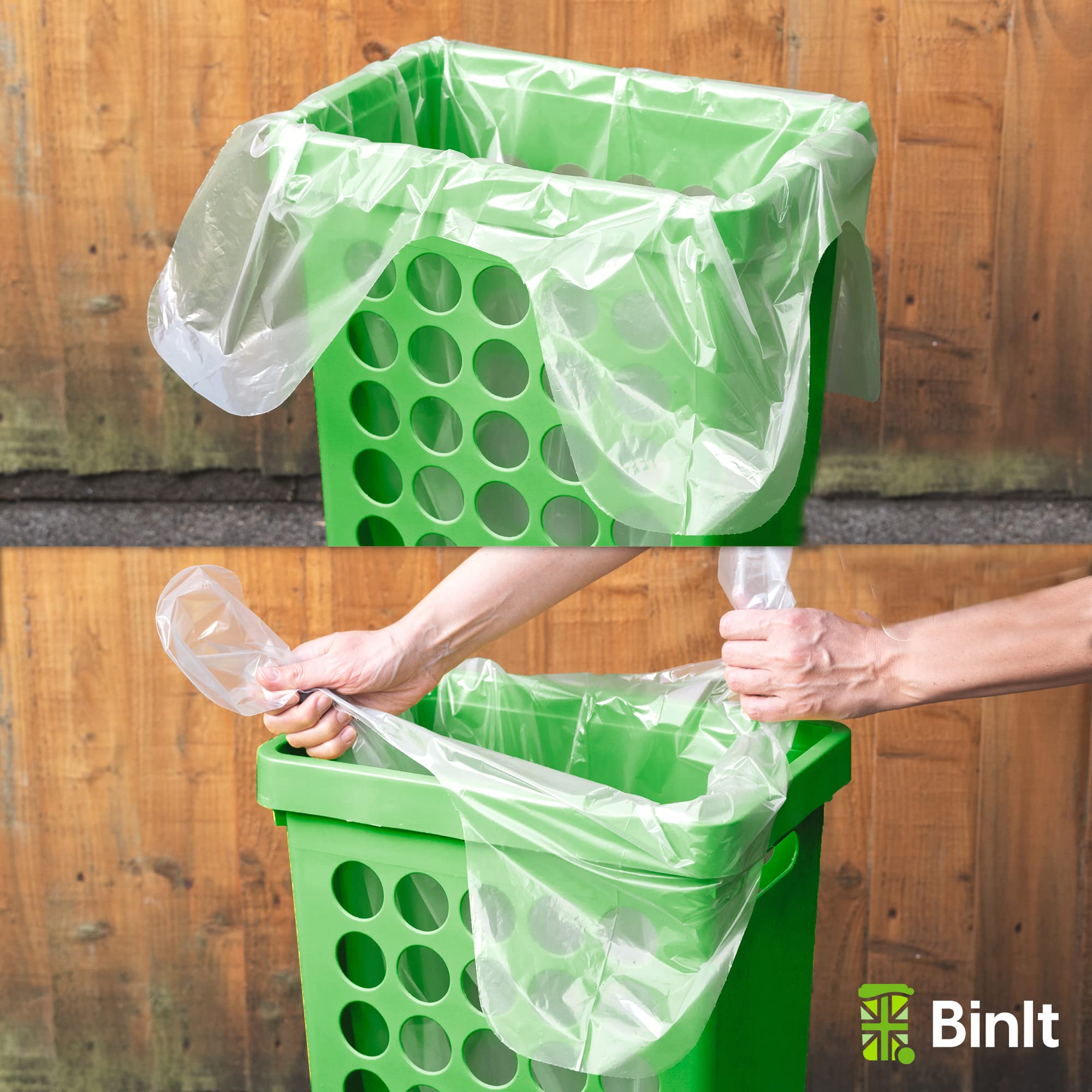 BIN IT Clear XL 120L Bin Liners - 10 Count | Ultra Heavy Duty | Made in UK 4