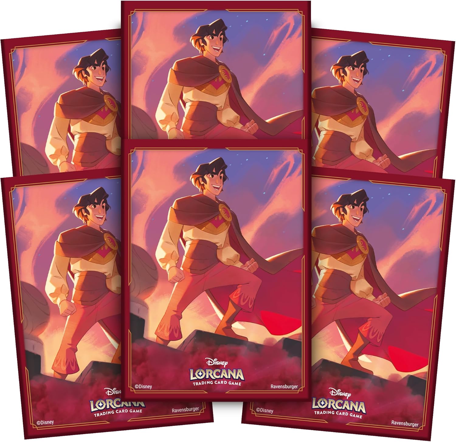 Ravensburger Disney Lorcana TCG Aladdin Card Sleeves - Heroic Outlaw by Nicholas Kole 1