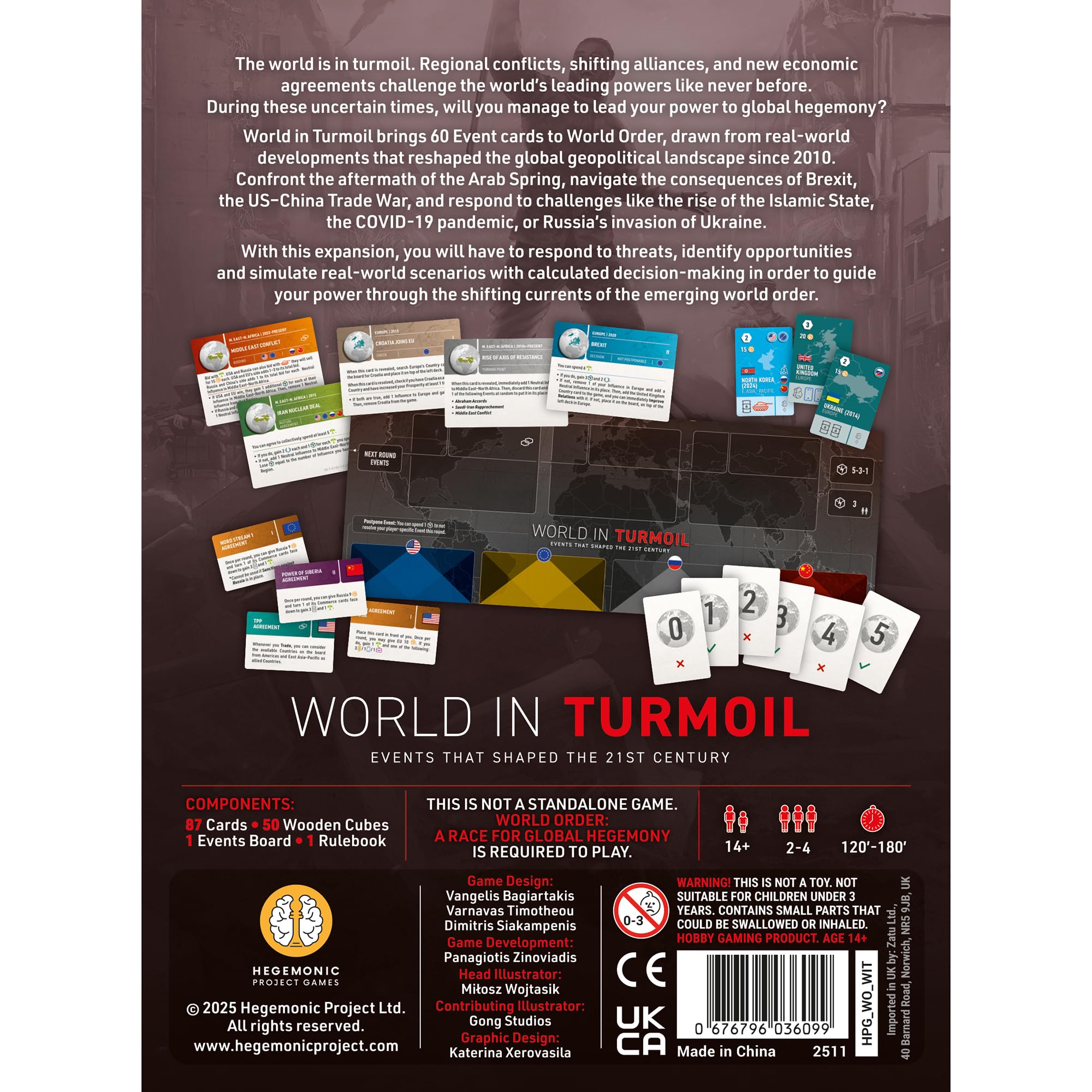 Hegemonic World Order: World in Turmoil Expansion | Strategy Board Game | 2-4 Players | Ages 14+ 2