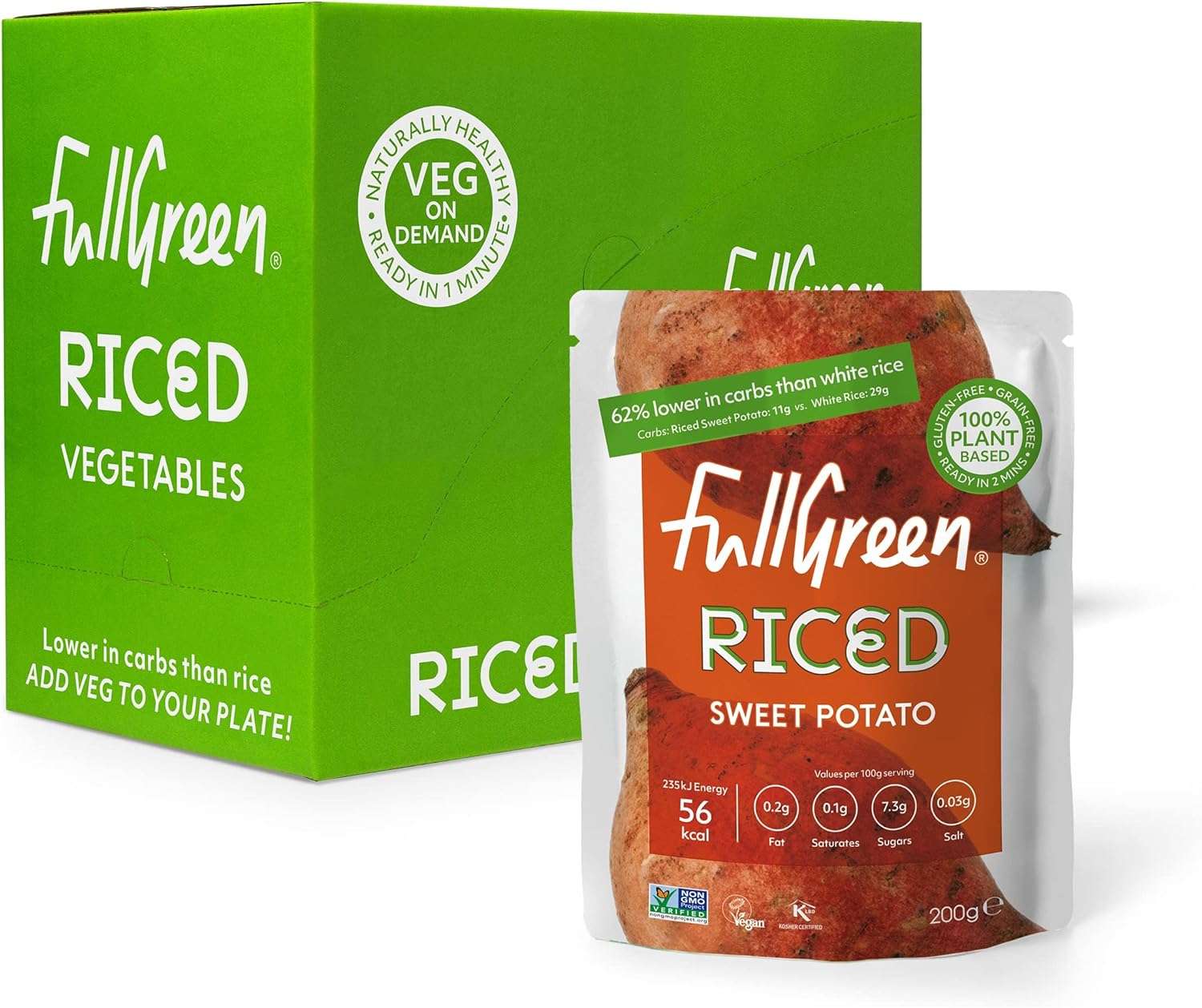 Fullgreen - Riced Sweet Potato (Case of 6 Pouches) 8