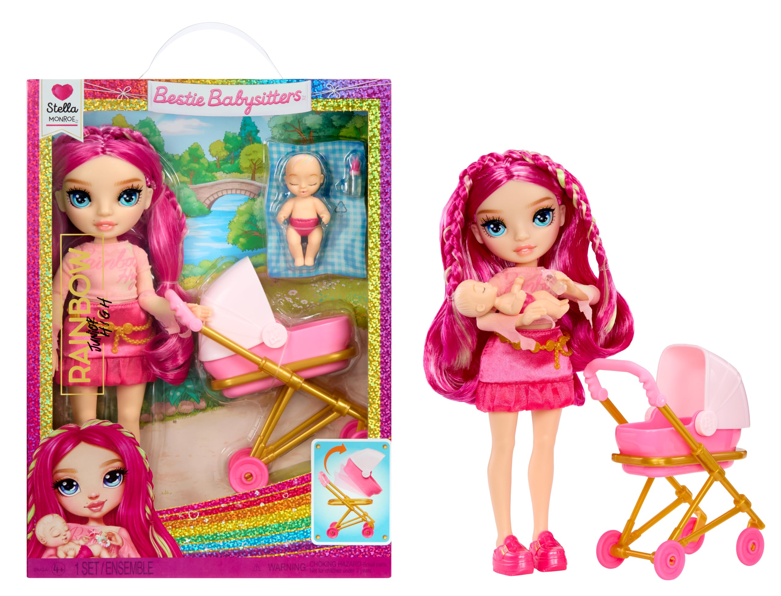 Rainbow High Stella Monroe Jr. High Bestie Babysitters Doll - 23cm, Ages 4+ 1