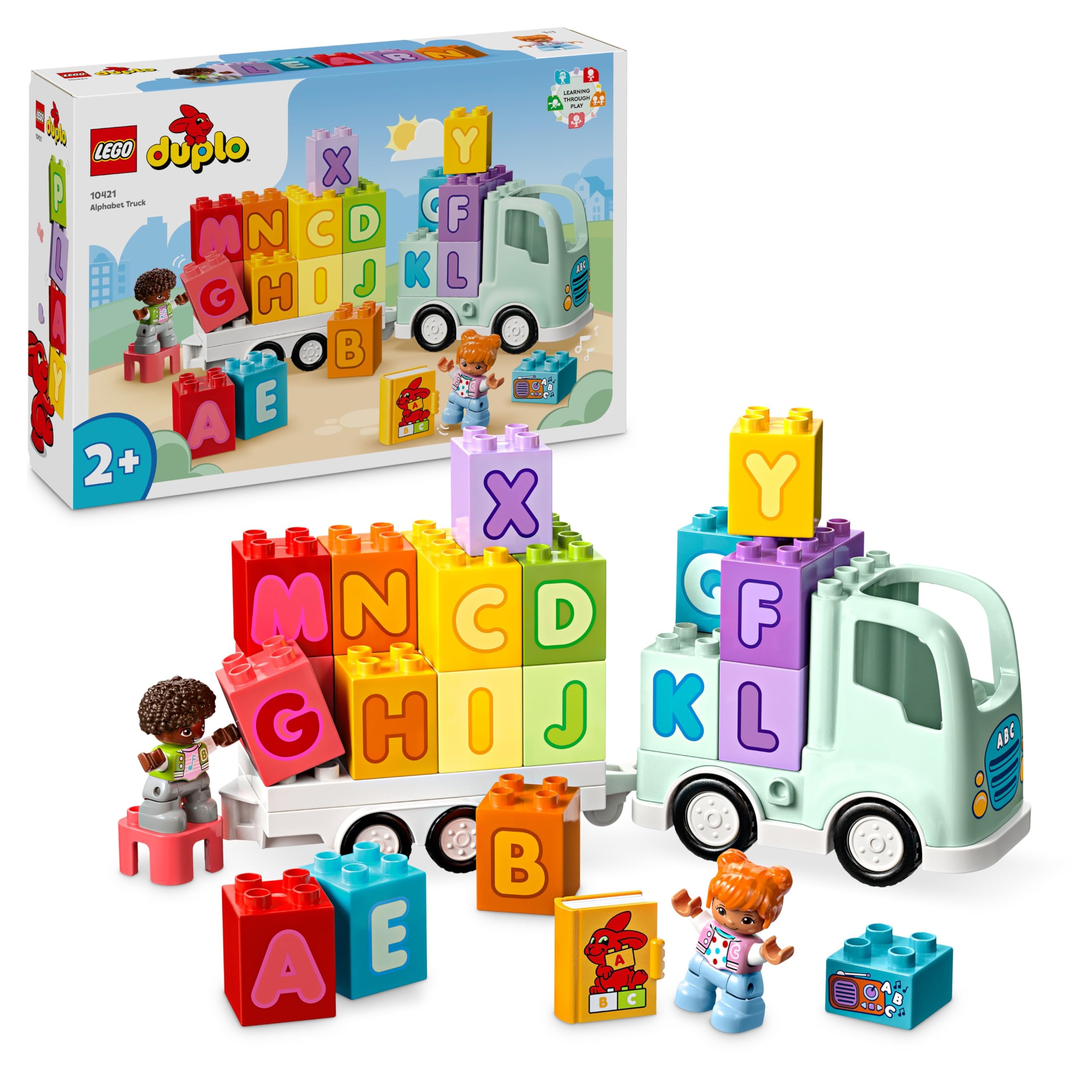 LEGO DUPLO Town Alphabet Truck Toy for Toddlers, Boys & Girls Aged 2 Plus, ABC Learning Set 10421