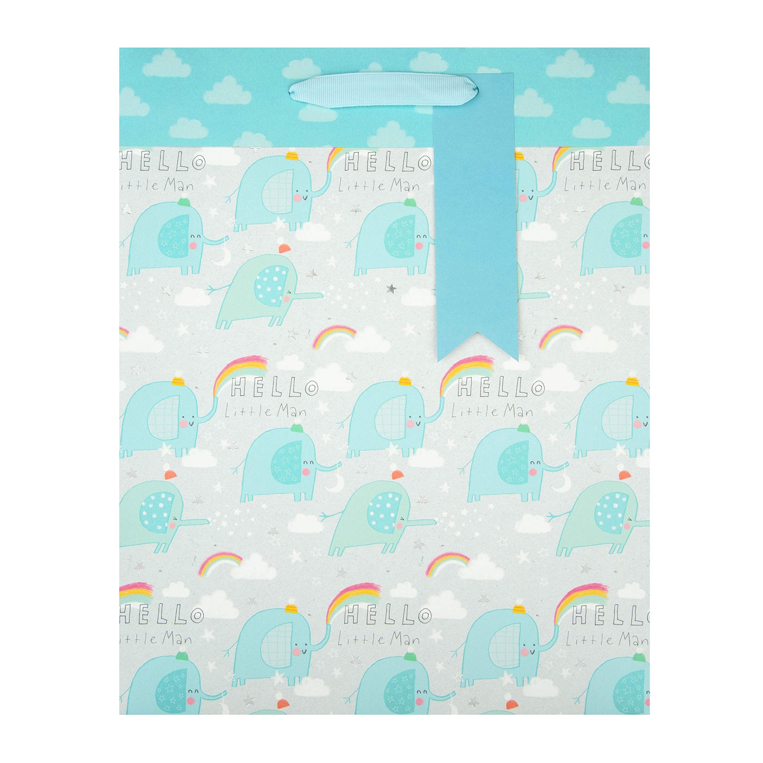 Hallmark Large Gift Bag - New Baby Boy Elephant Design | H 33 cm x W 26.5 cm 4