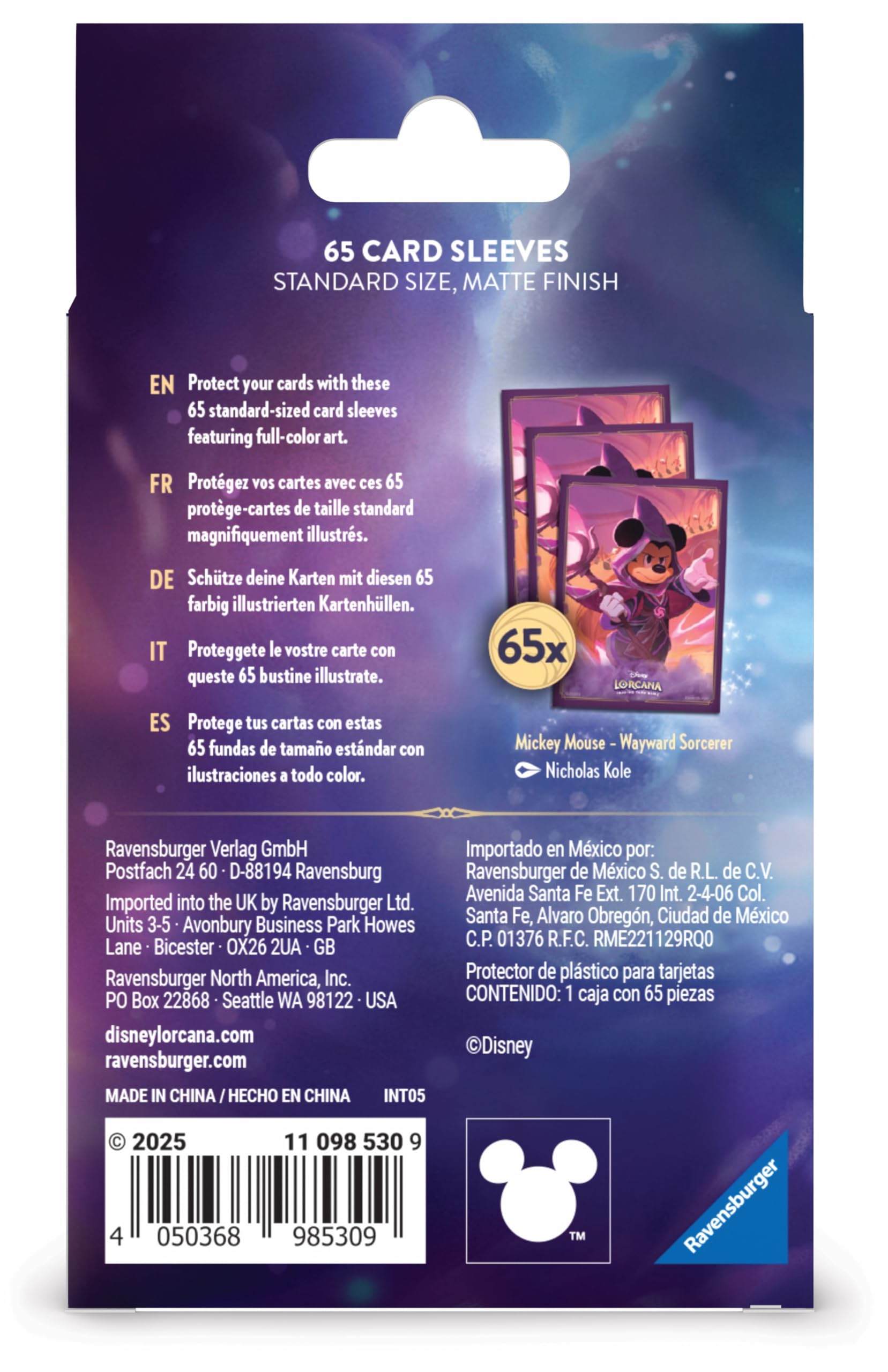 Ravensburger Disney Lorcana Mickey Mouse Kartenhüllen – 65er-Pack 7