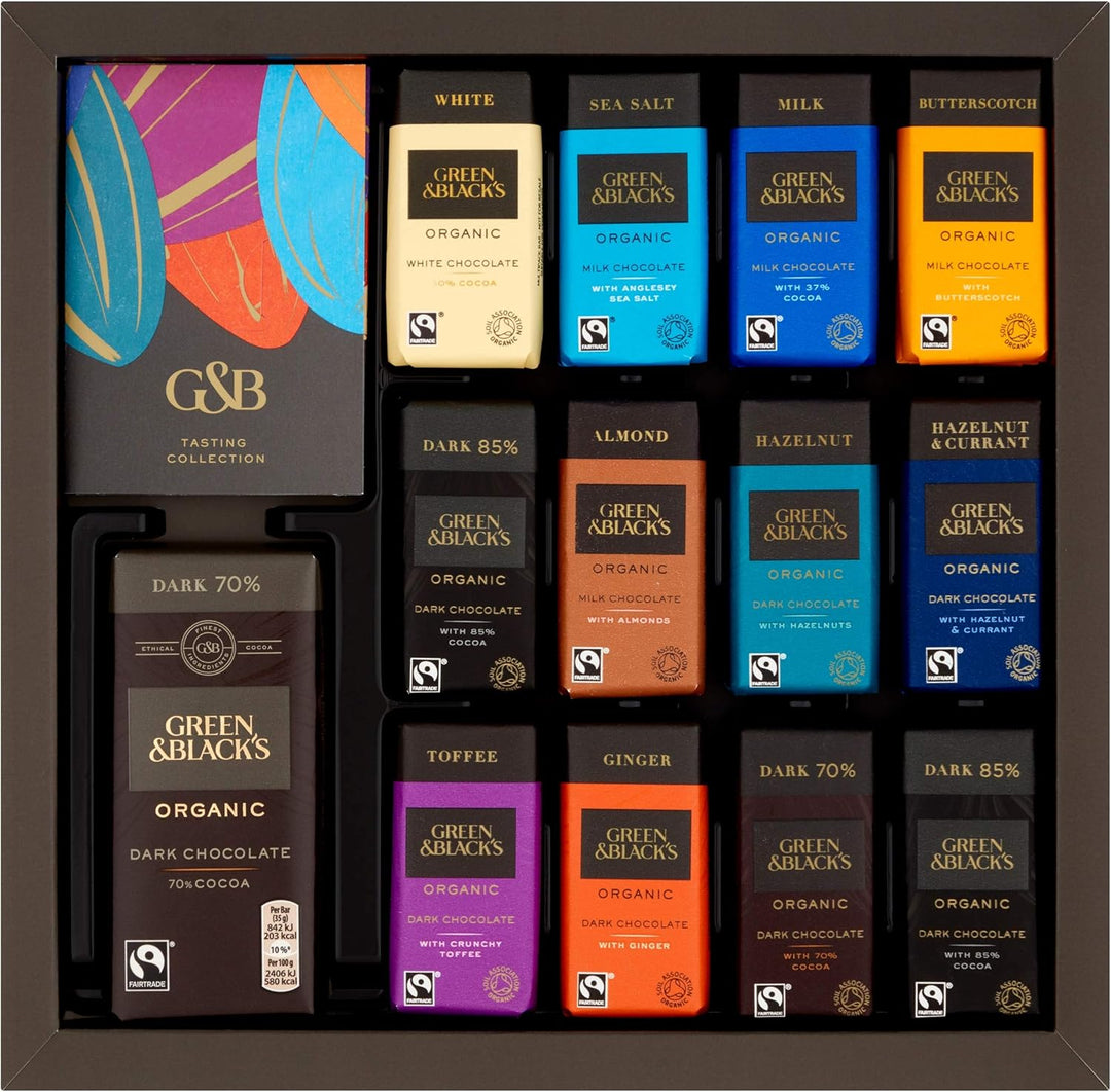 Green & Black's Organic Tasting Collection Chocolate Bars, 395g