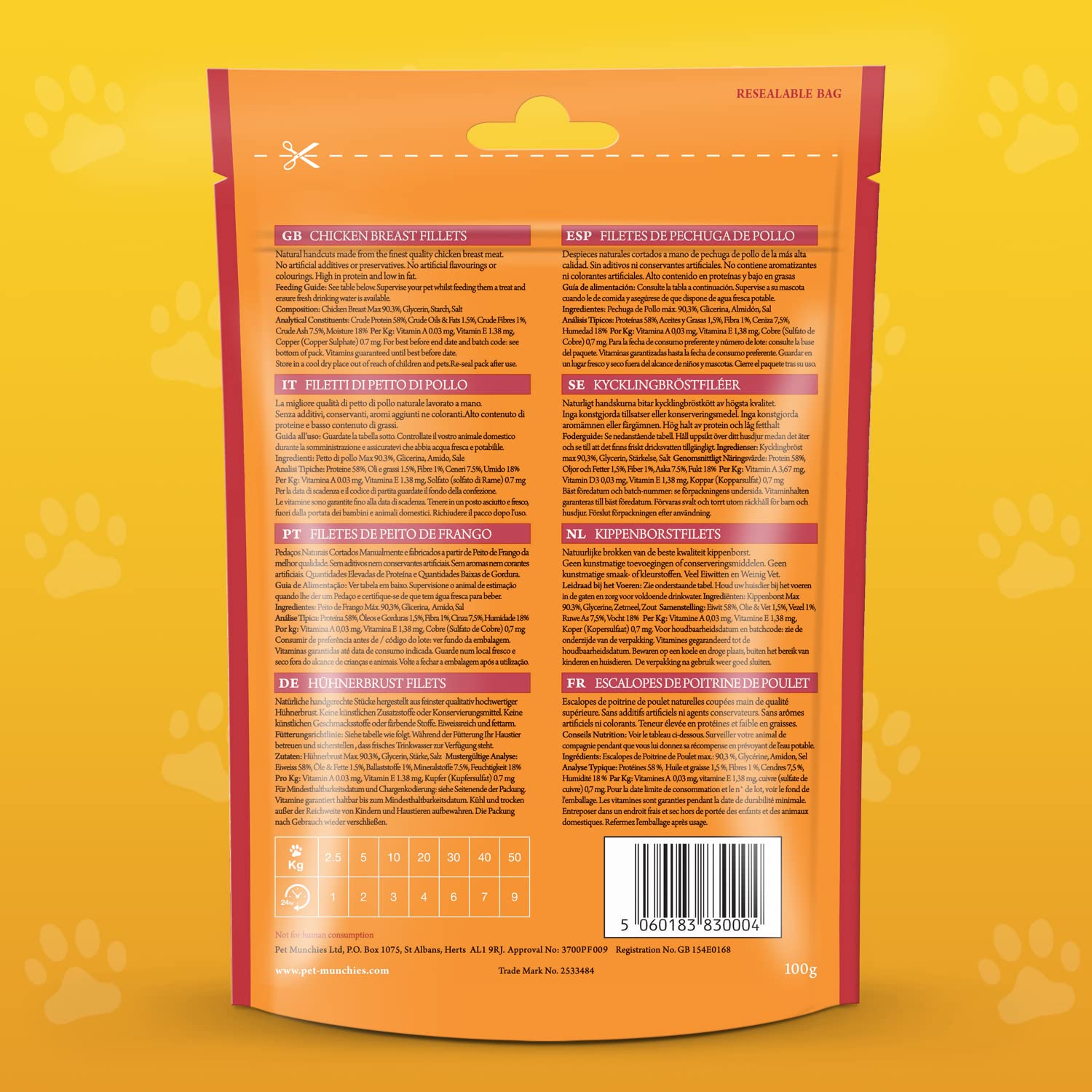 Pet Munchies Fillet Dog Treat (100g) Flavour: Chicken Breast 7