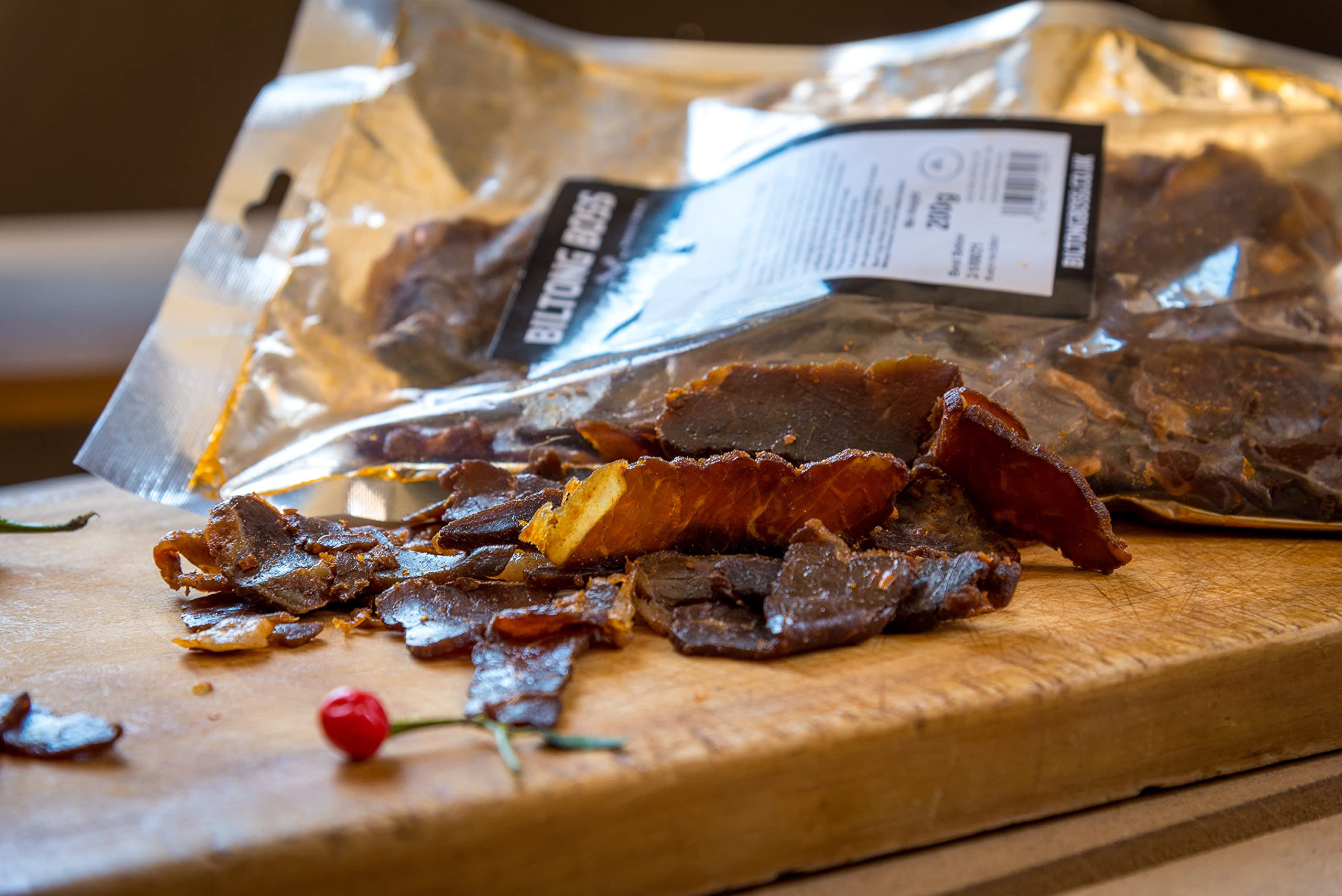 Biltong Boss Volcano Boss Beef Biltong - High Protein Snack | Mildly Hot Spice | 200g 4