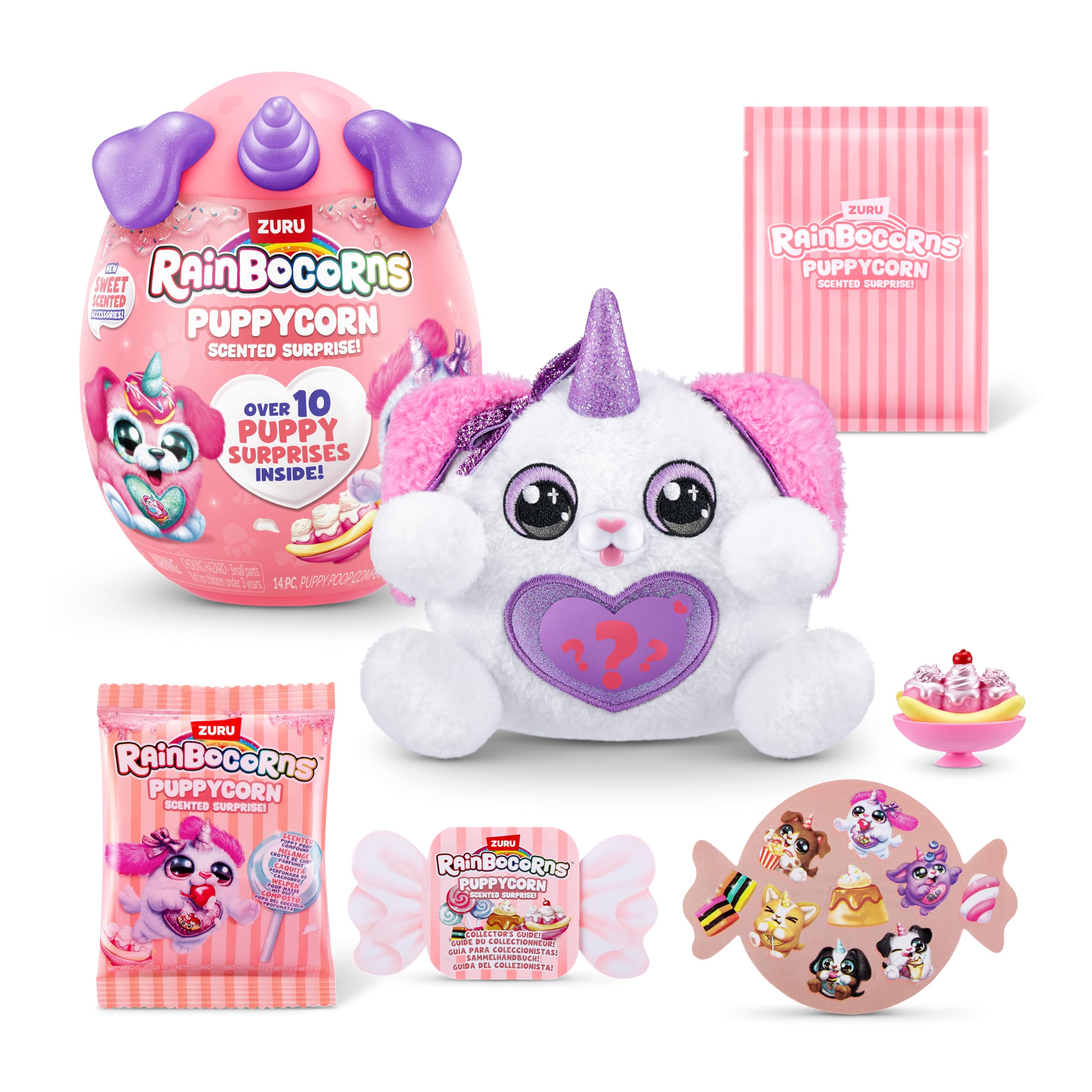 Rainbocorns Puppycorn Scent Surprise - Poodle with 10 Sweet Surprises & Scented Accessories 1