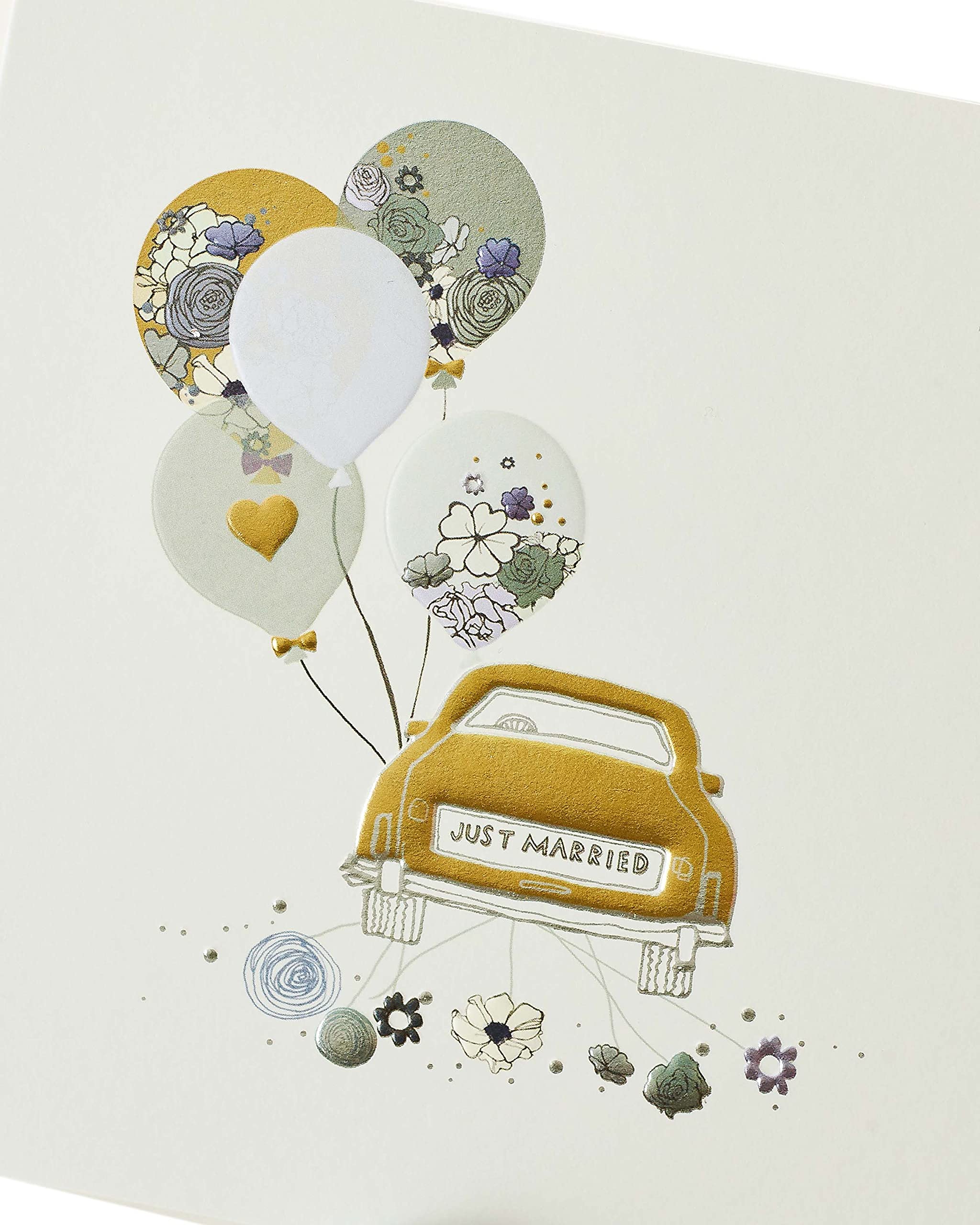 Kindred Just Married Car Wedding Card | 165 x 165 mm | FSC Certified 4