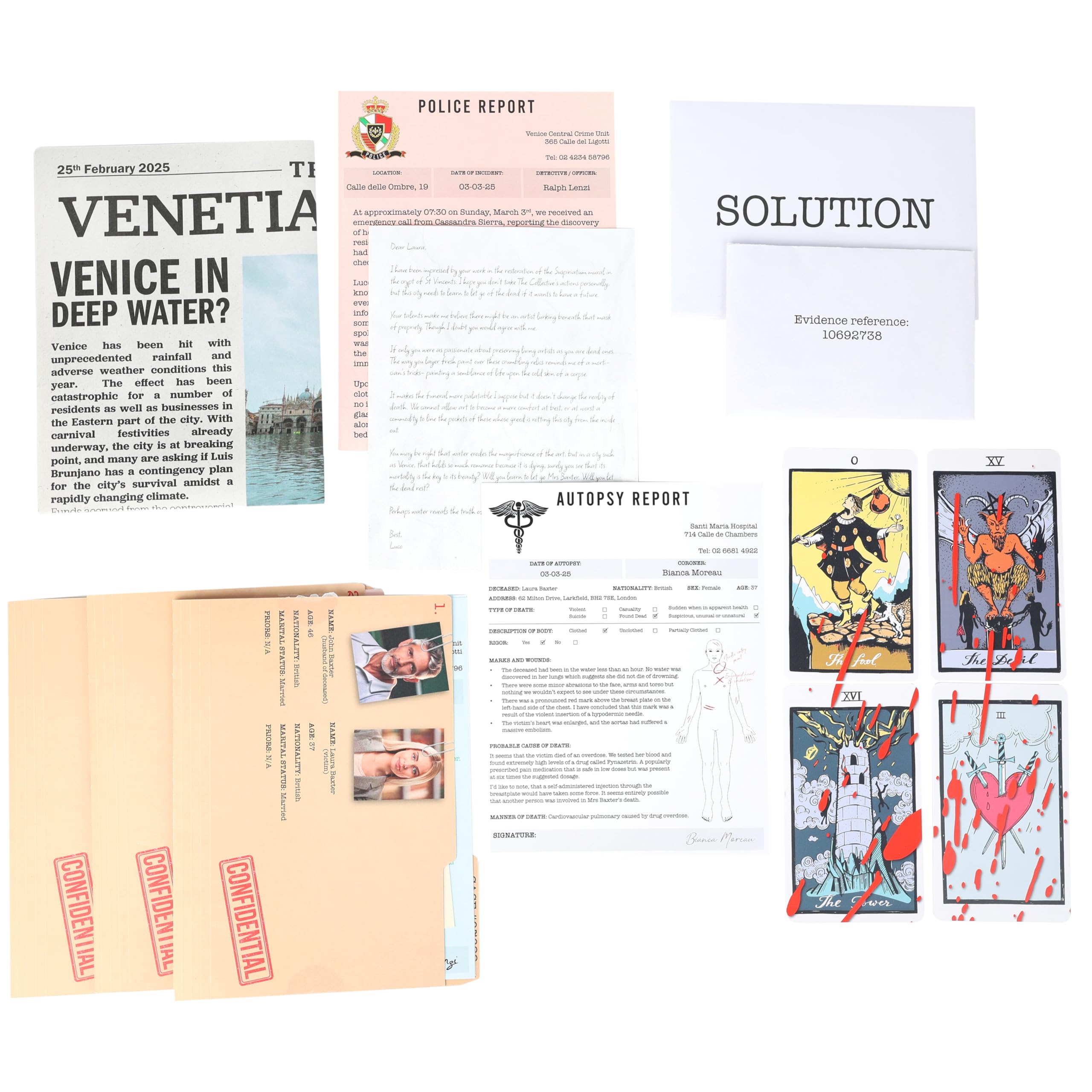 Talking Tables Murder Mystery Venice Edition Game | 1-4 Players | Ages 16+ | Mystery Genre 3