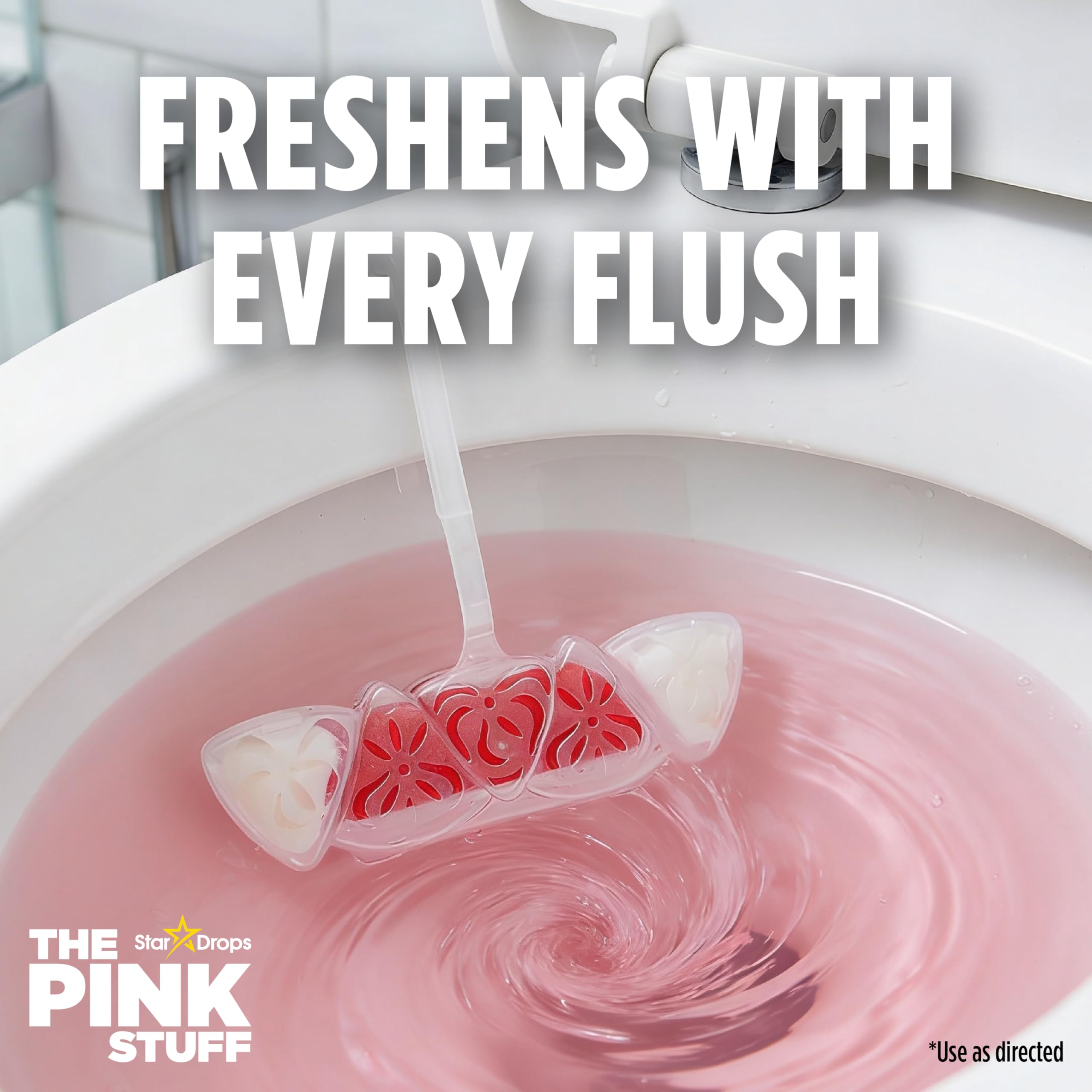 Stardrops The Pink Stuff Power Active Toilet Blocks - Cleans & Freshens | 2 Pack | Fruit Scent 3