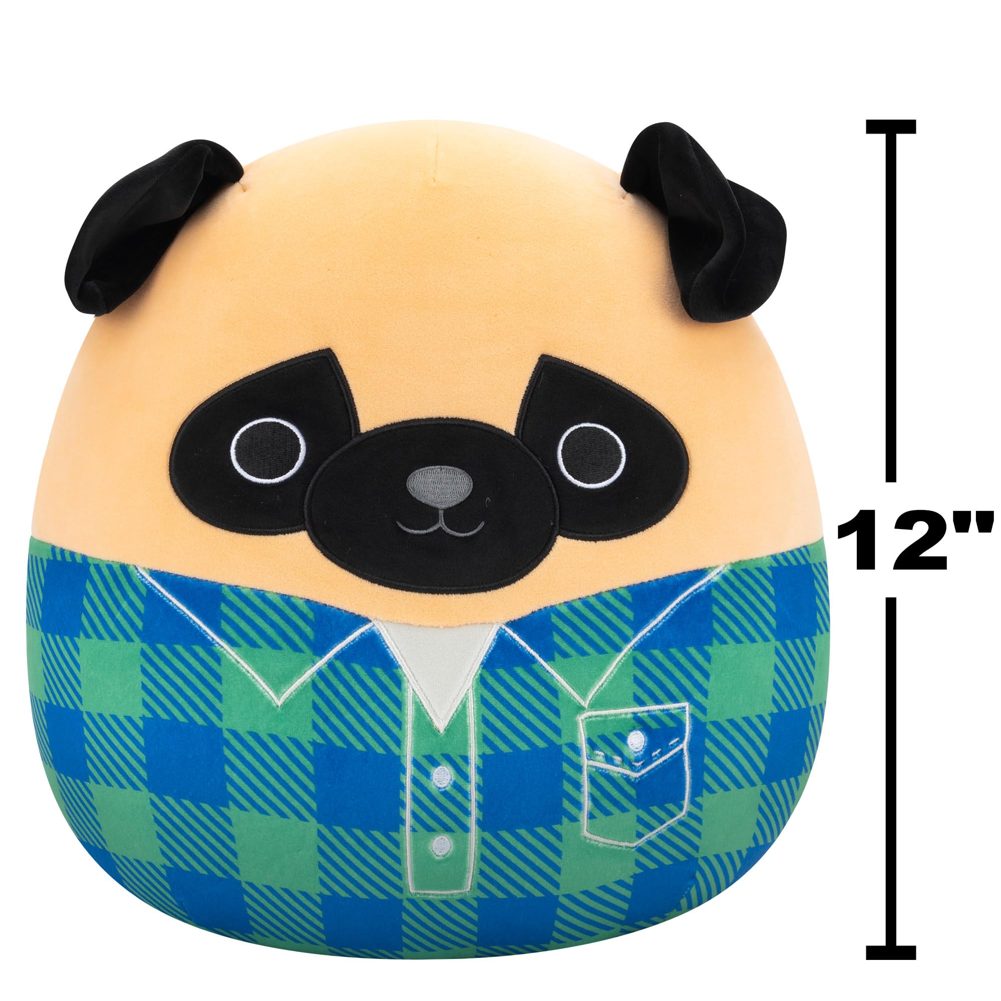 Squishmallows Prince the Brown Pug - 12 Inch Super Soft Plush Collectible 7