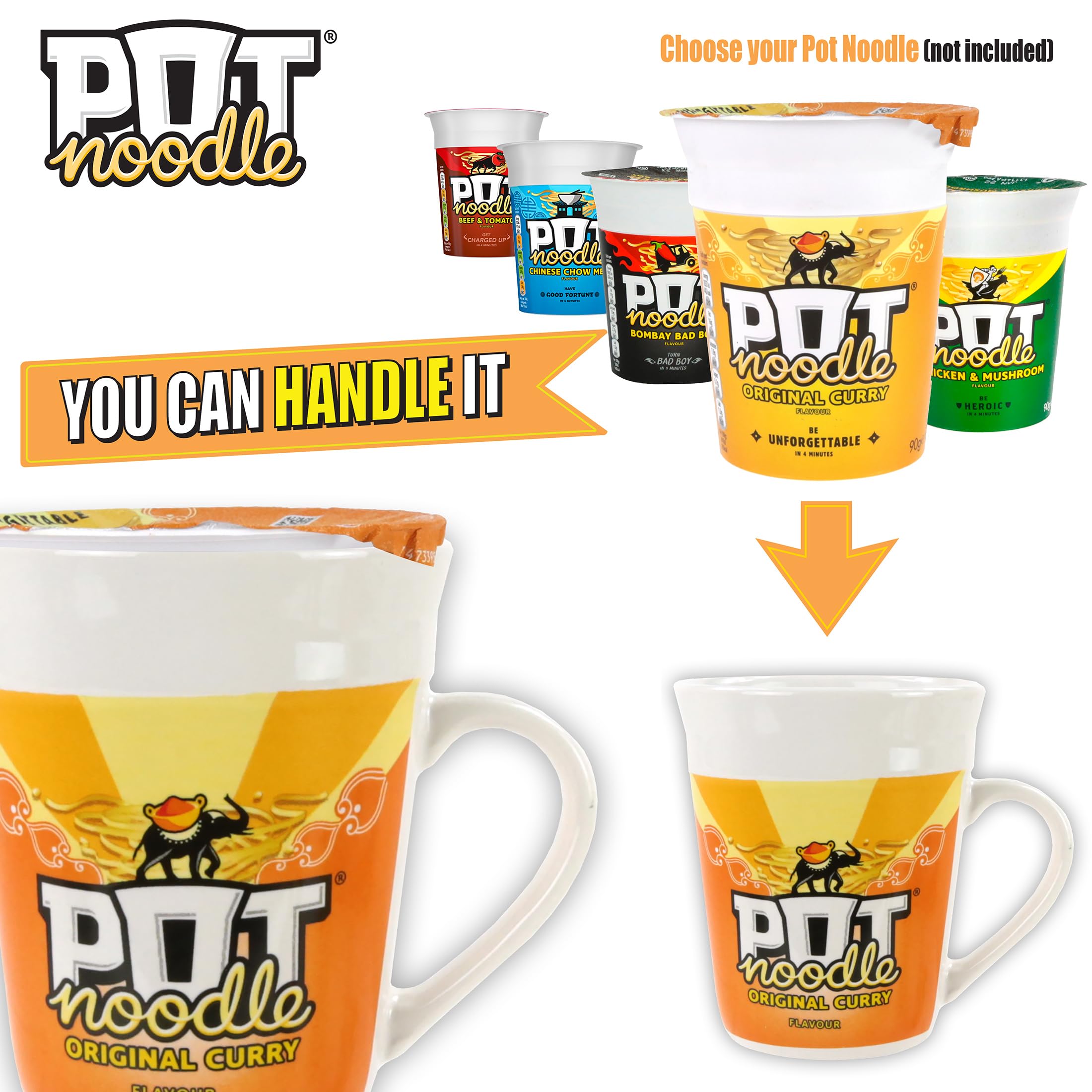 Kimm & Miller Pot Noodle Gift Set with Spinning Fork & Mug - Original Curry Novelty 15