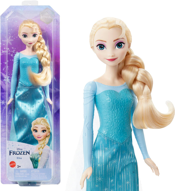 Mattel Disney Princess Elsa Posable Fashion Doll with Signature Outfit & Accessories - Inspired by Frozen Movie