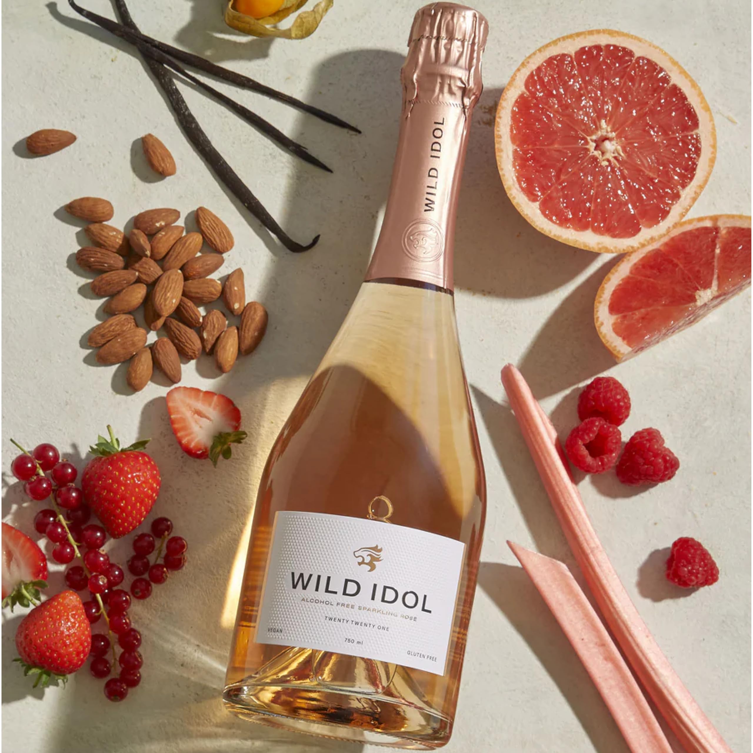Wild Idol Non-Alcoholic Sparkling Rosé 75cl 0.0% | Vegan, Gluten-Free, No Added Sugar 2