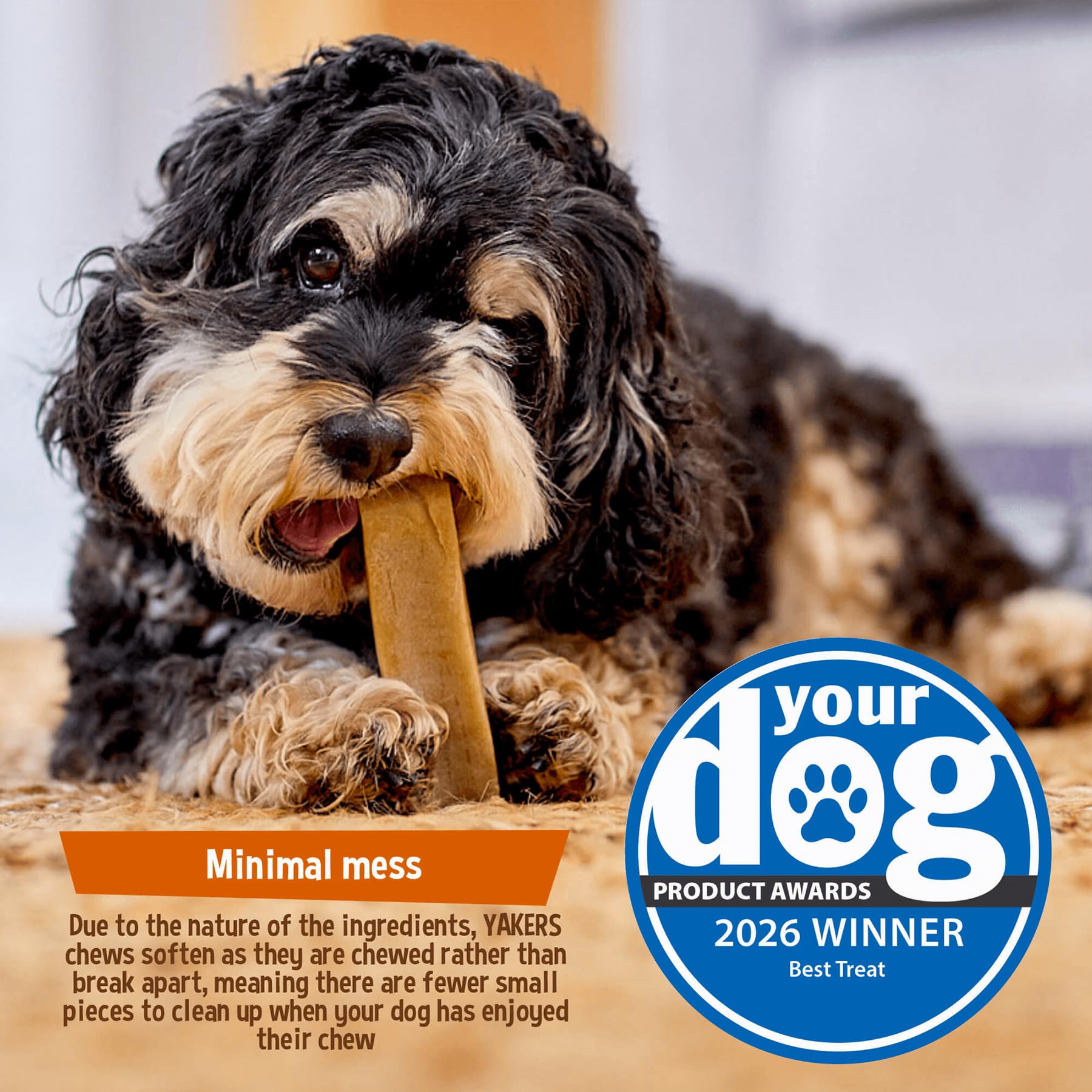 Yakers Peanut Butter & Banana Dog Chew for Adult Dogs | 140g Stick 5