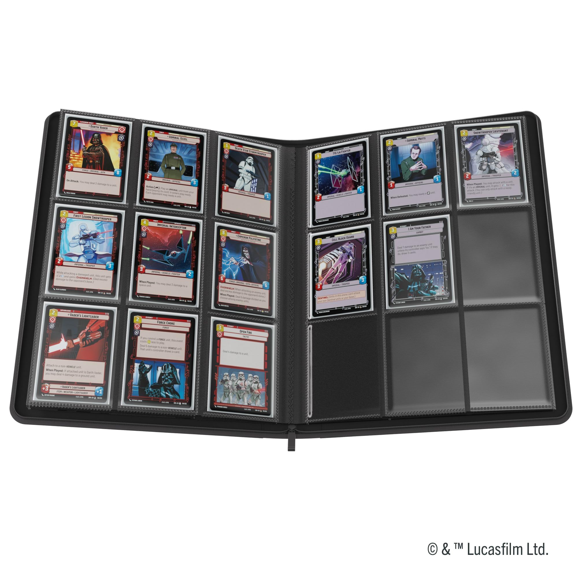 Gamegenic Star Wars: Unlimited Card Game Zip-Up Album 18-Pocket Black 5